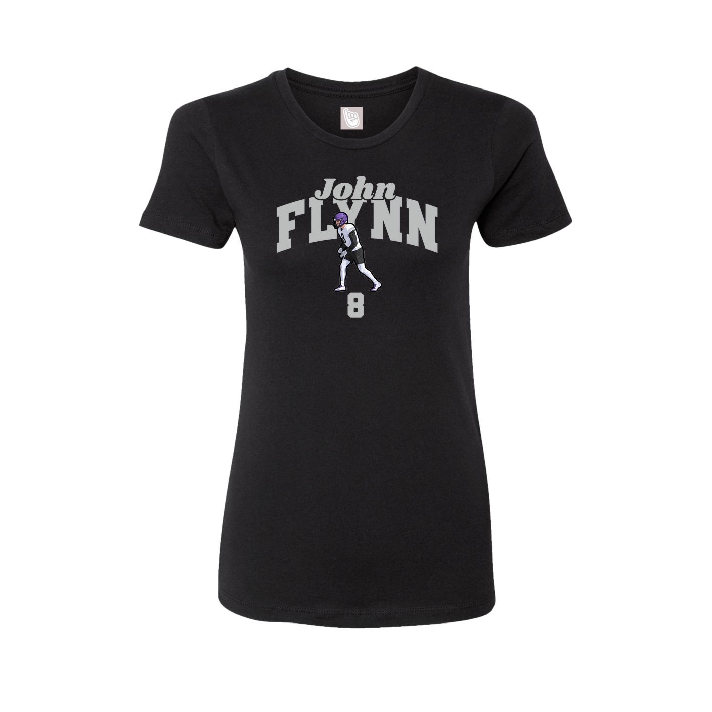 Fitted Women's Tee — Signature Arch in Black