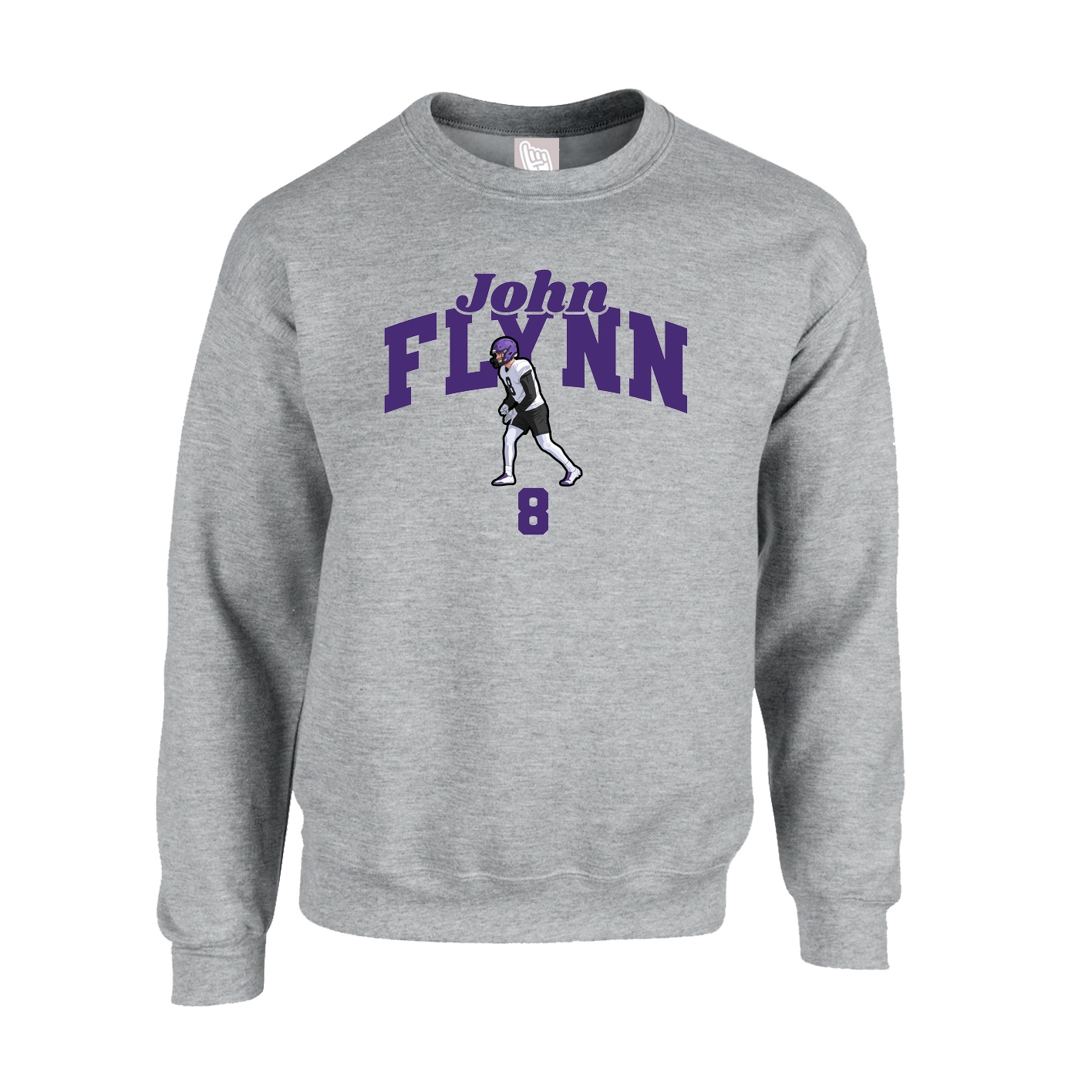 Fleece Crew — Signature Arch in Grey