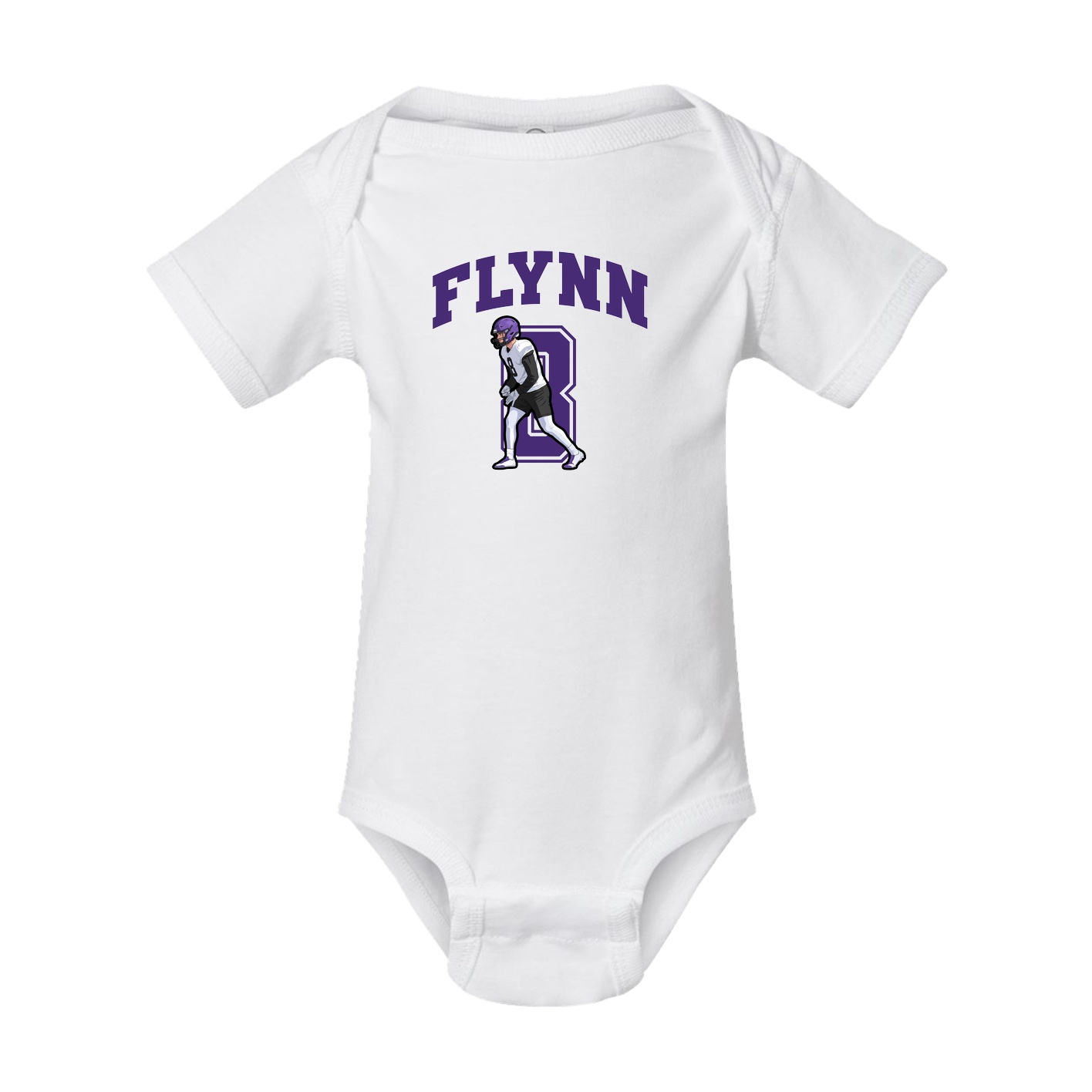 Baby Onesie — Number in White