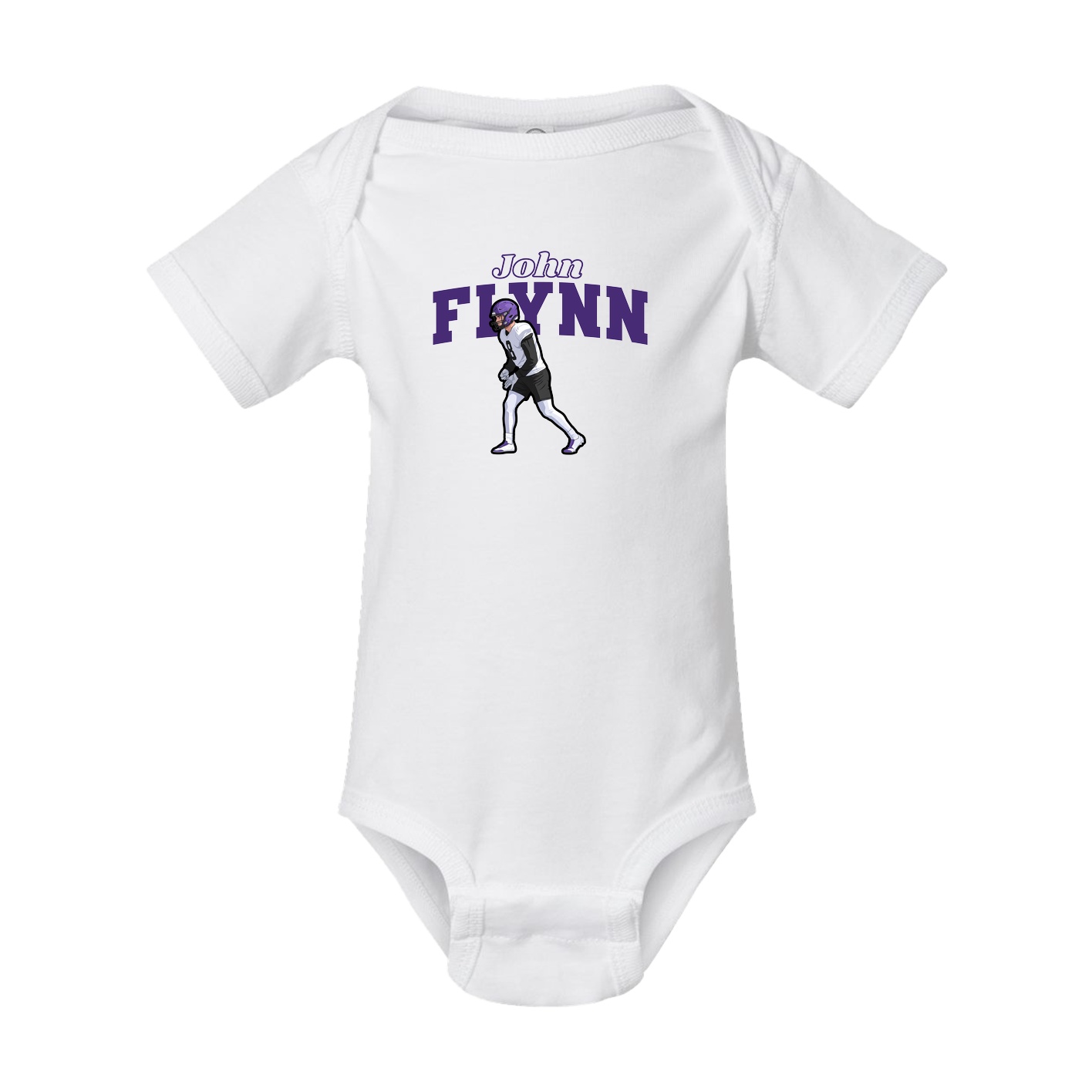 Baby Onesie — Name Arch in White