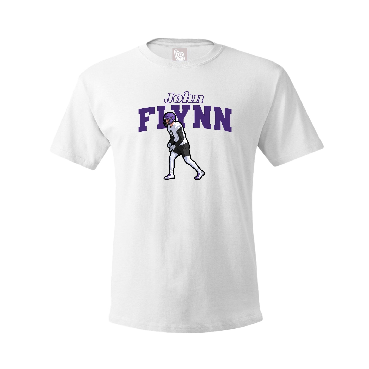 Youth Tee — Name Arch in White