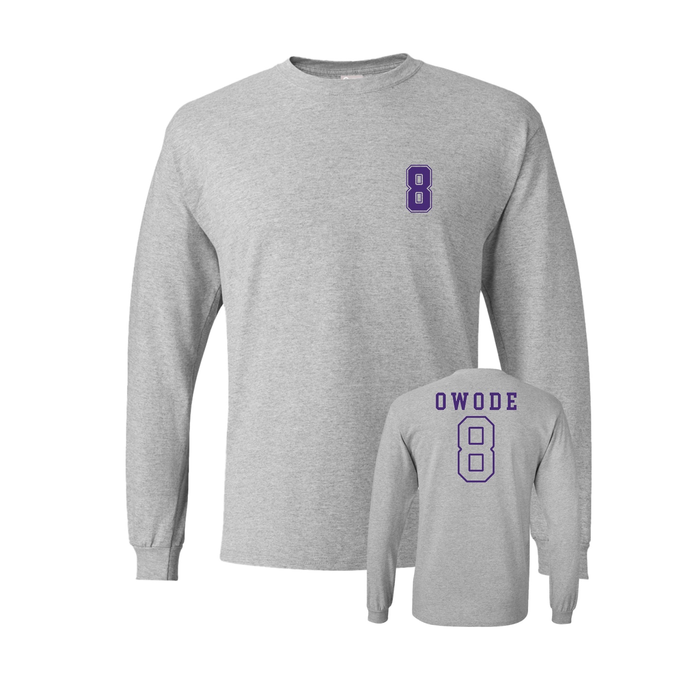 Long Sleeve Tee — Chest Back in Grey