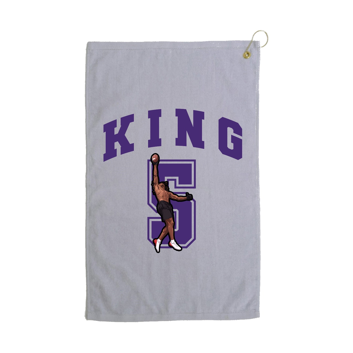 Golf Towel — Number in Grey