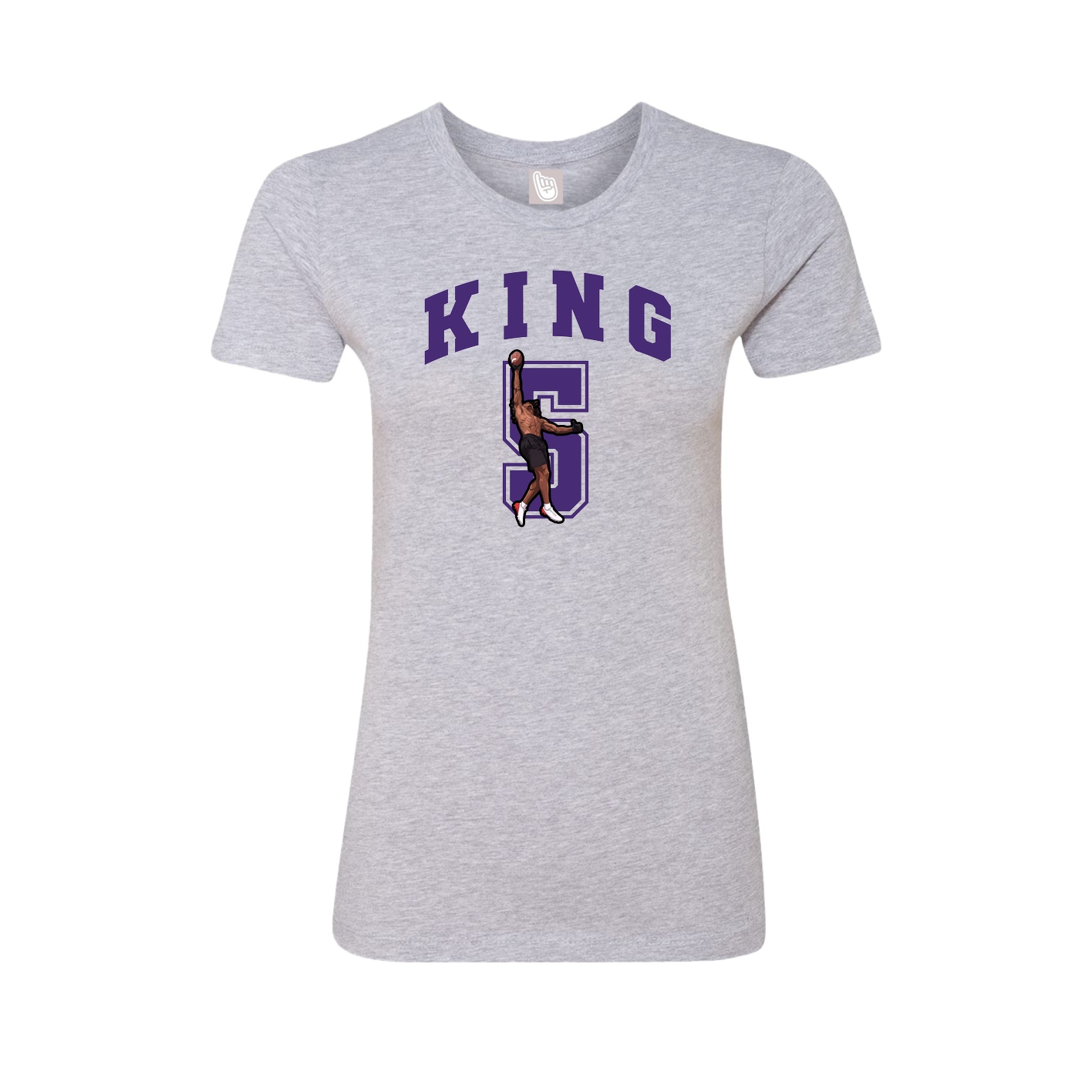 Fitted Women's Tee — Number in Grey