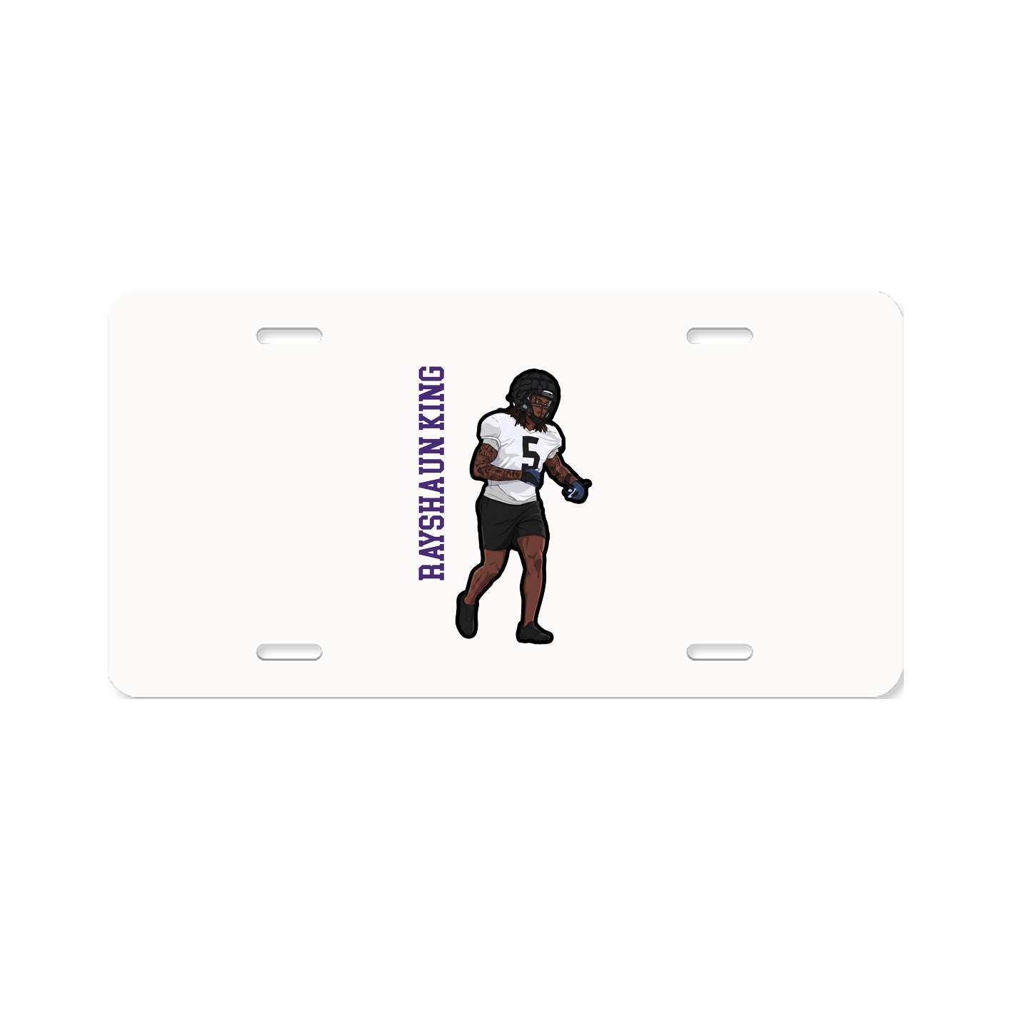 License Plate — Name Vertical in Classic