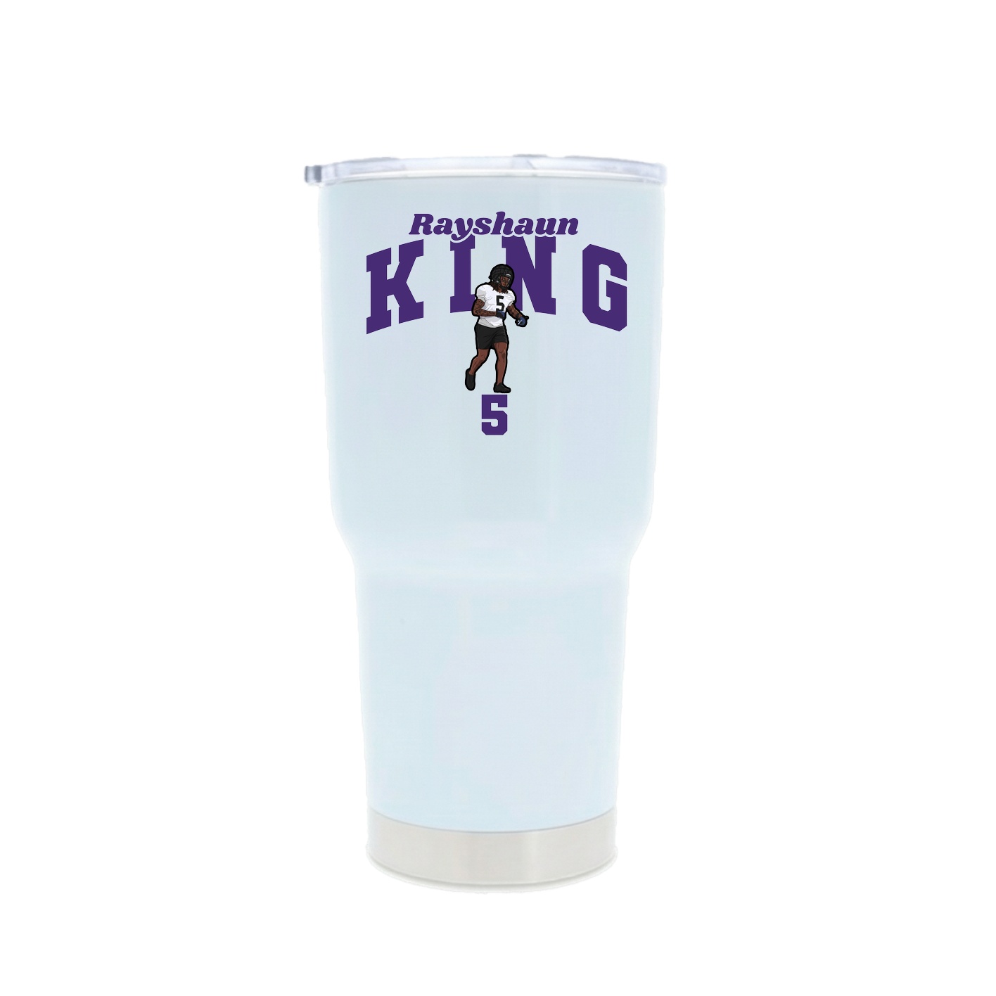 30oz Stainless Steel Tumbler — Signature Arch in White