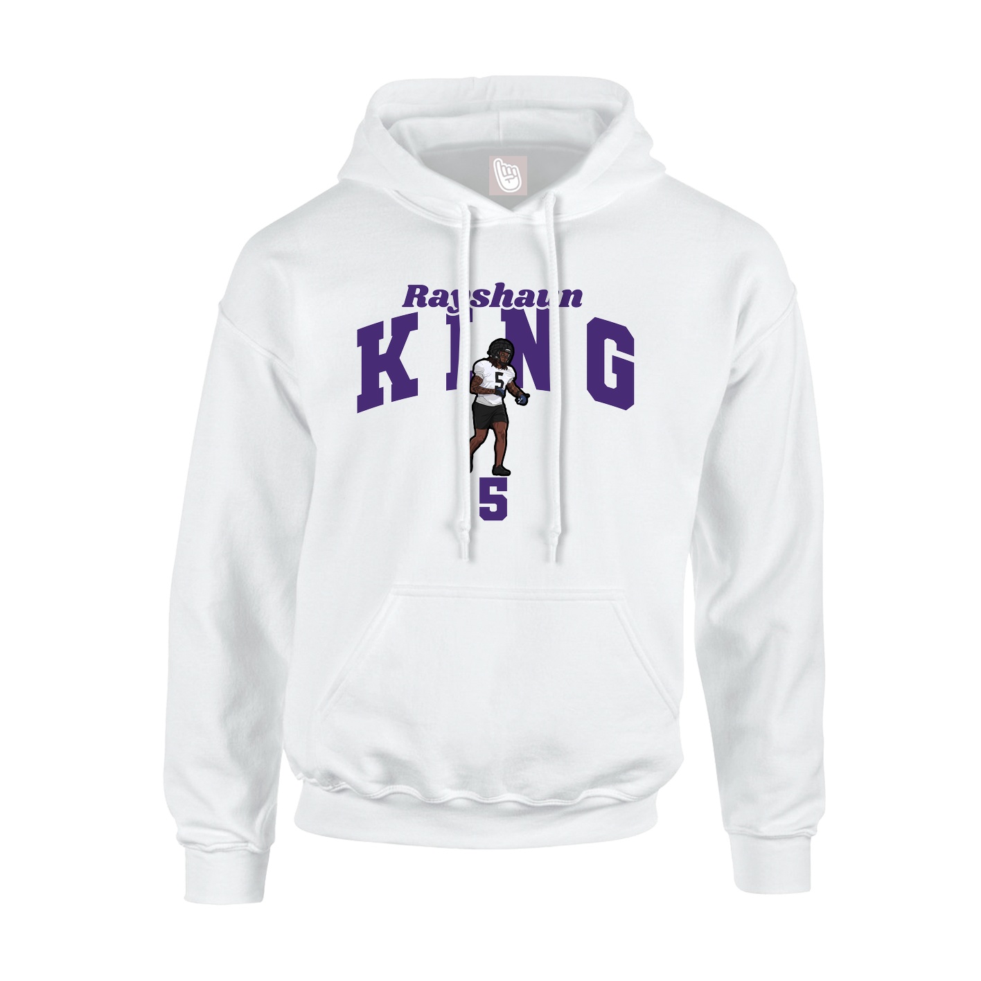 Hoodie — Signature Arch in White