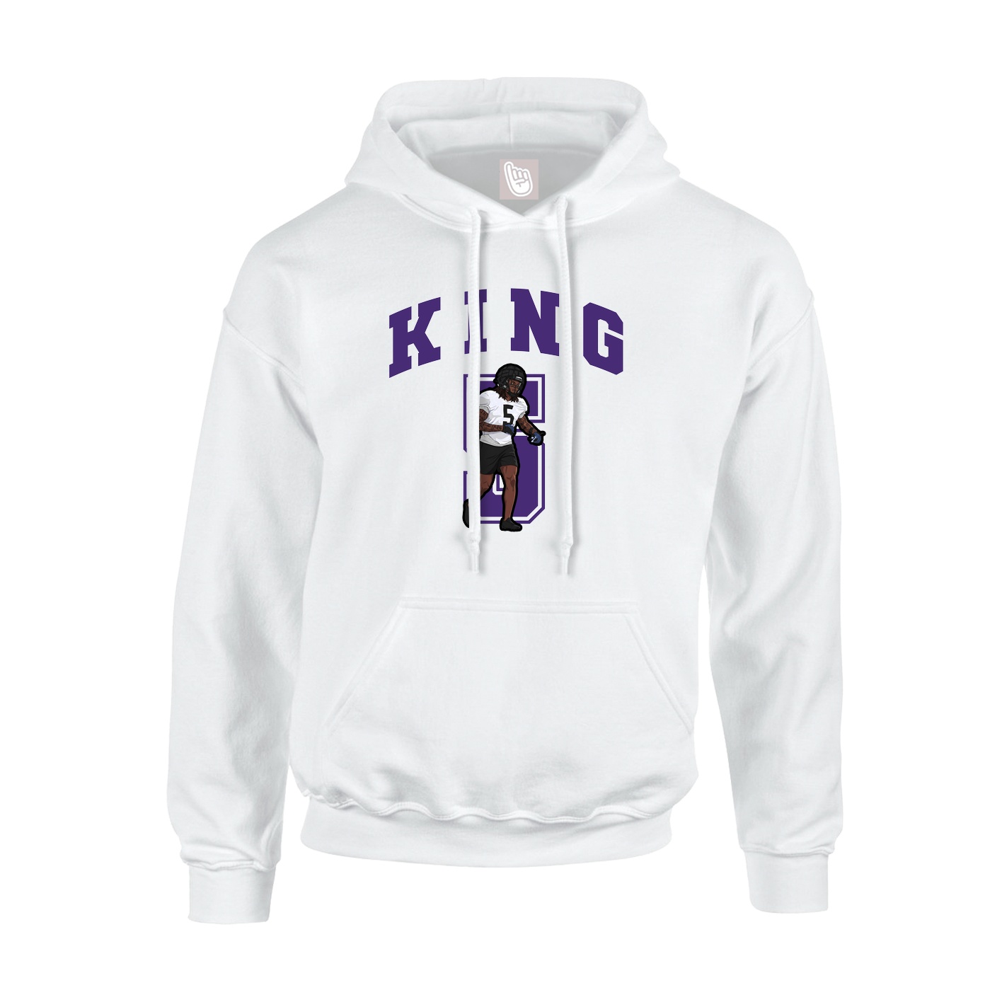 Hoodie — Number in White