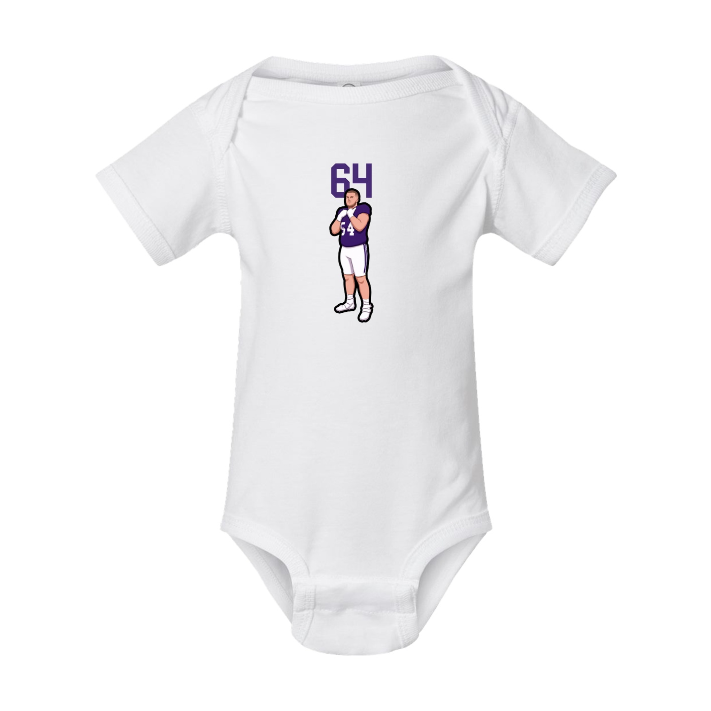 Baby Onesie — Number Top in White