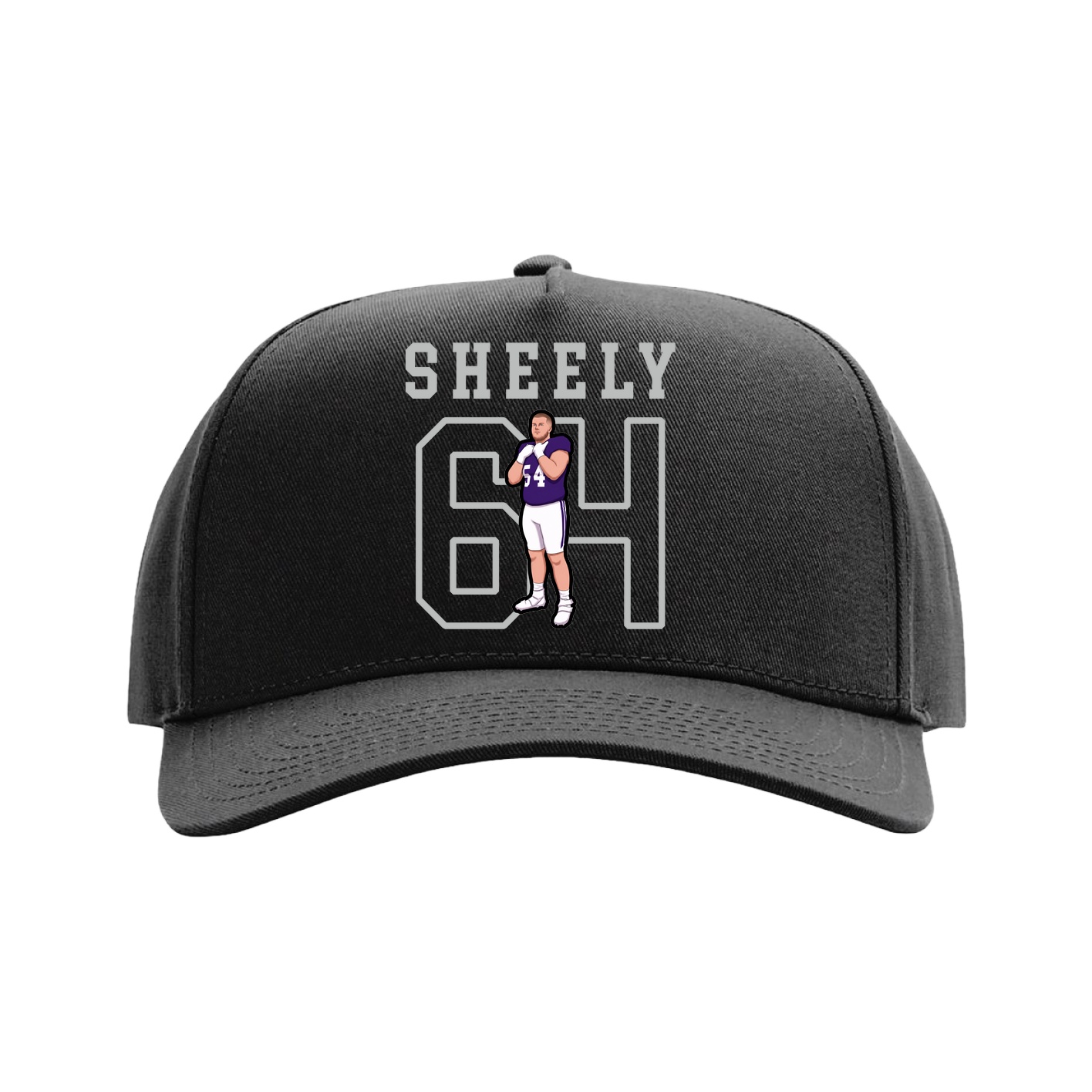 Full Fabric Five-Panel Champ Cap — Shirsey in Black
