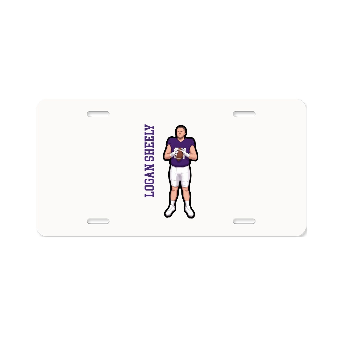 License Plate — Name Vertical in Classic