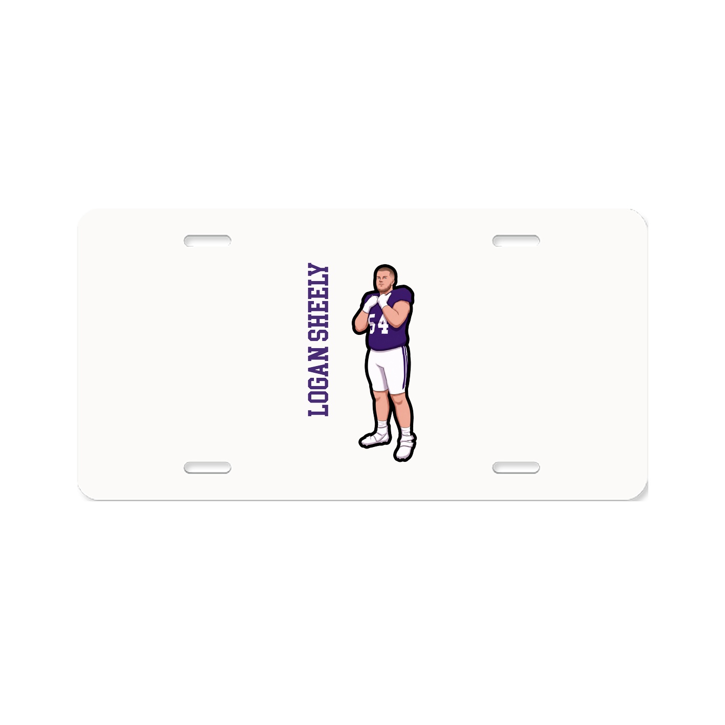 License Plate — Name Vertical in Classic