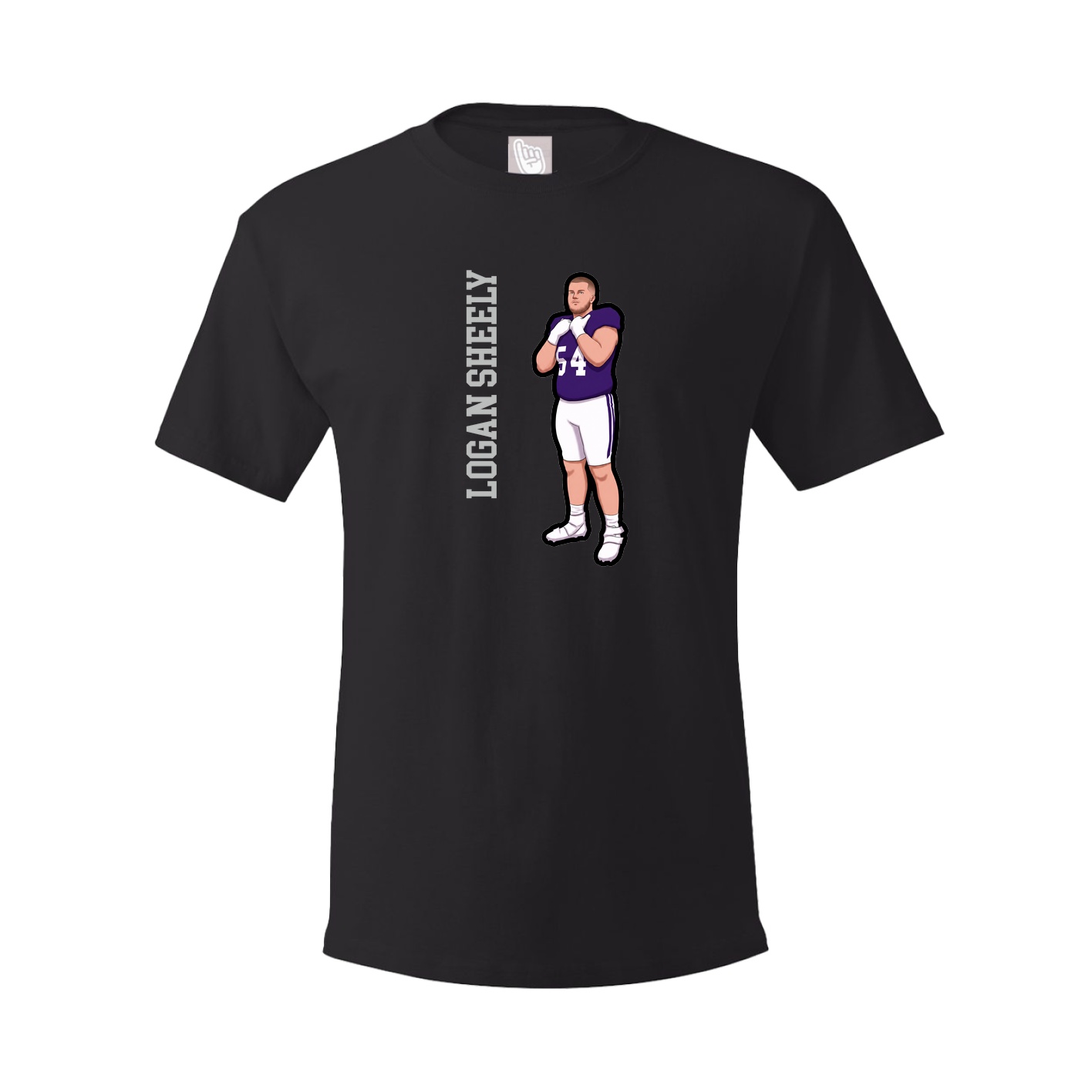 Tee — Name Vertical in Black