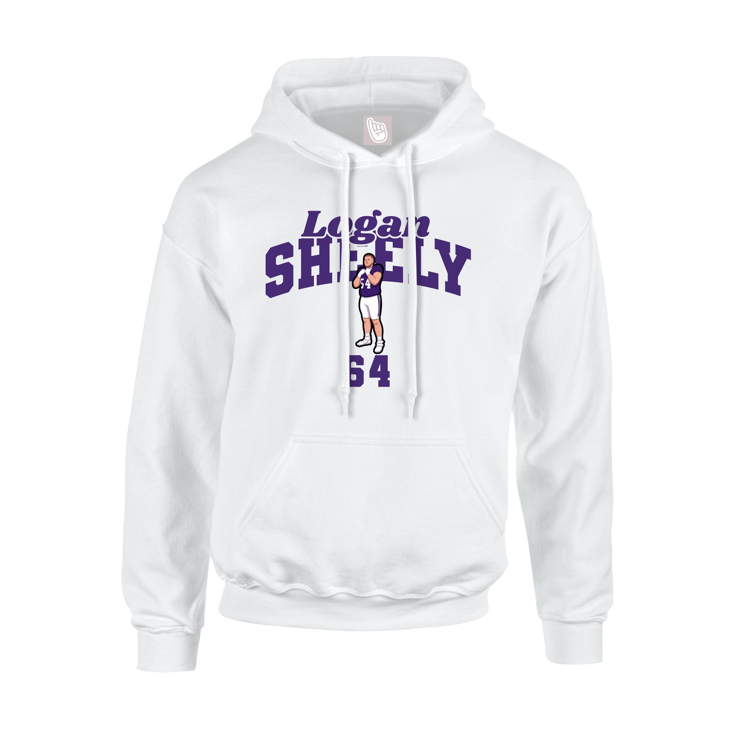 Hoodie — Signature Arch in White
