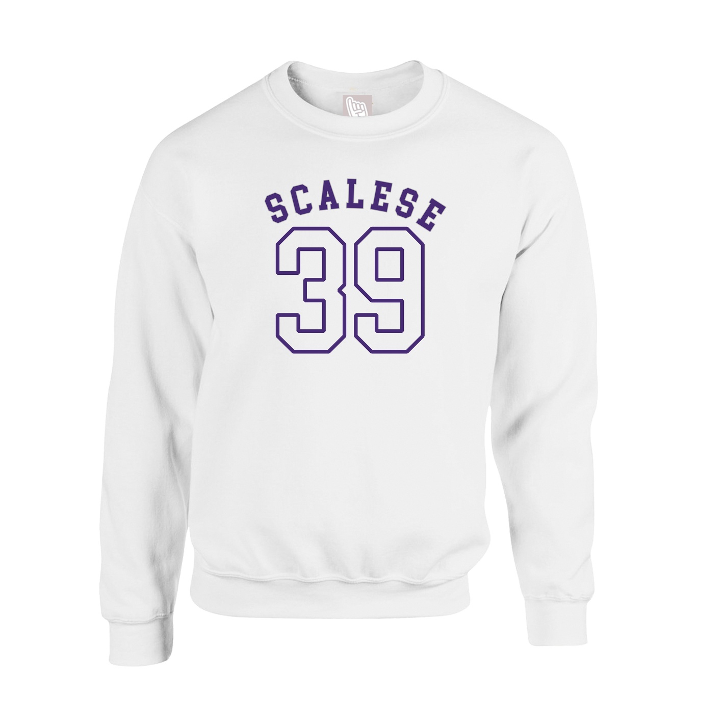 Fleece Crew — Shirsey Arch in White