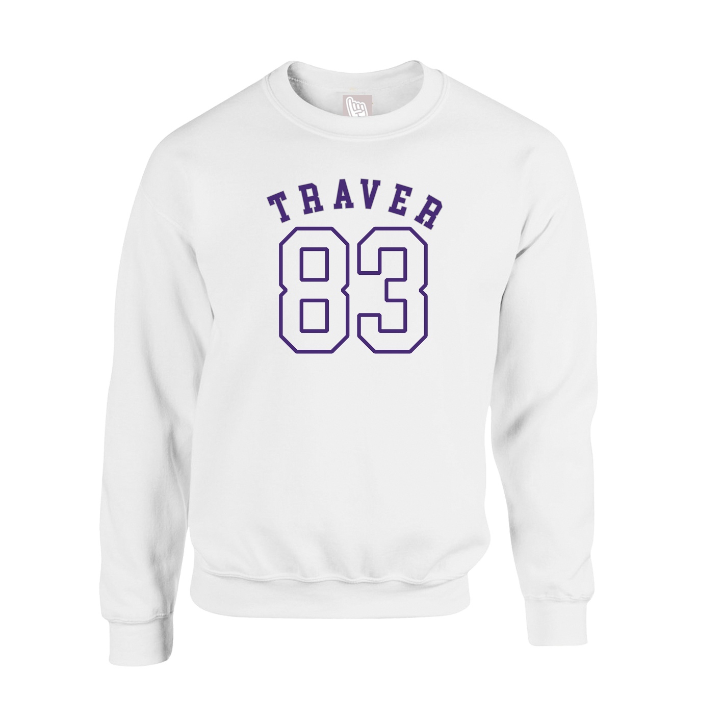 Fleece Crew — Shirsey Arch in White