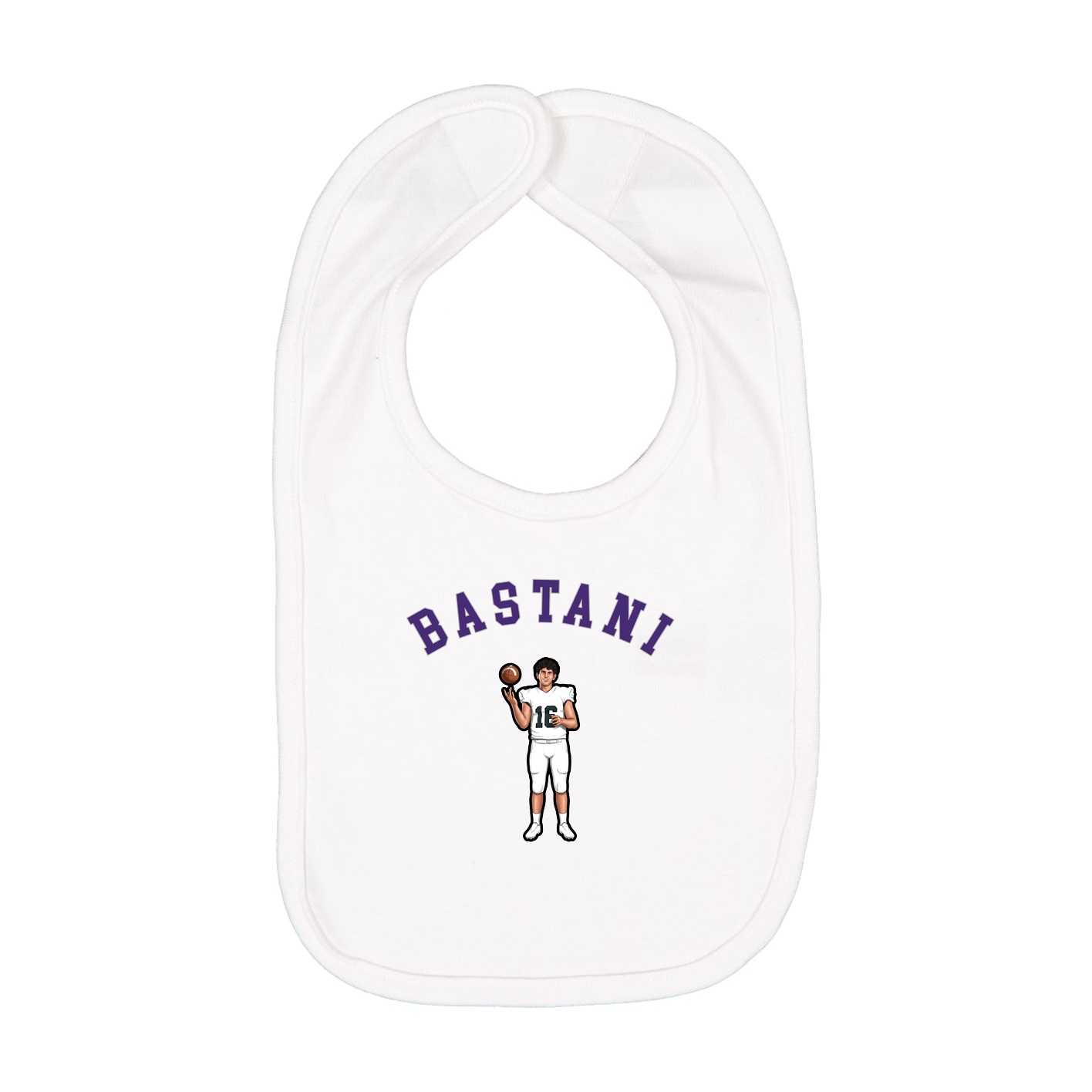 Infant Bib — Shirsey Arch in White