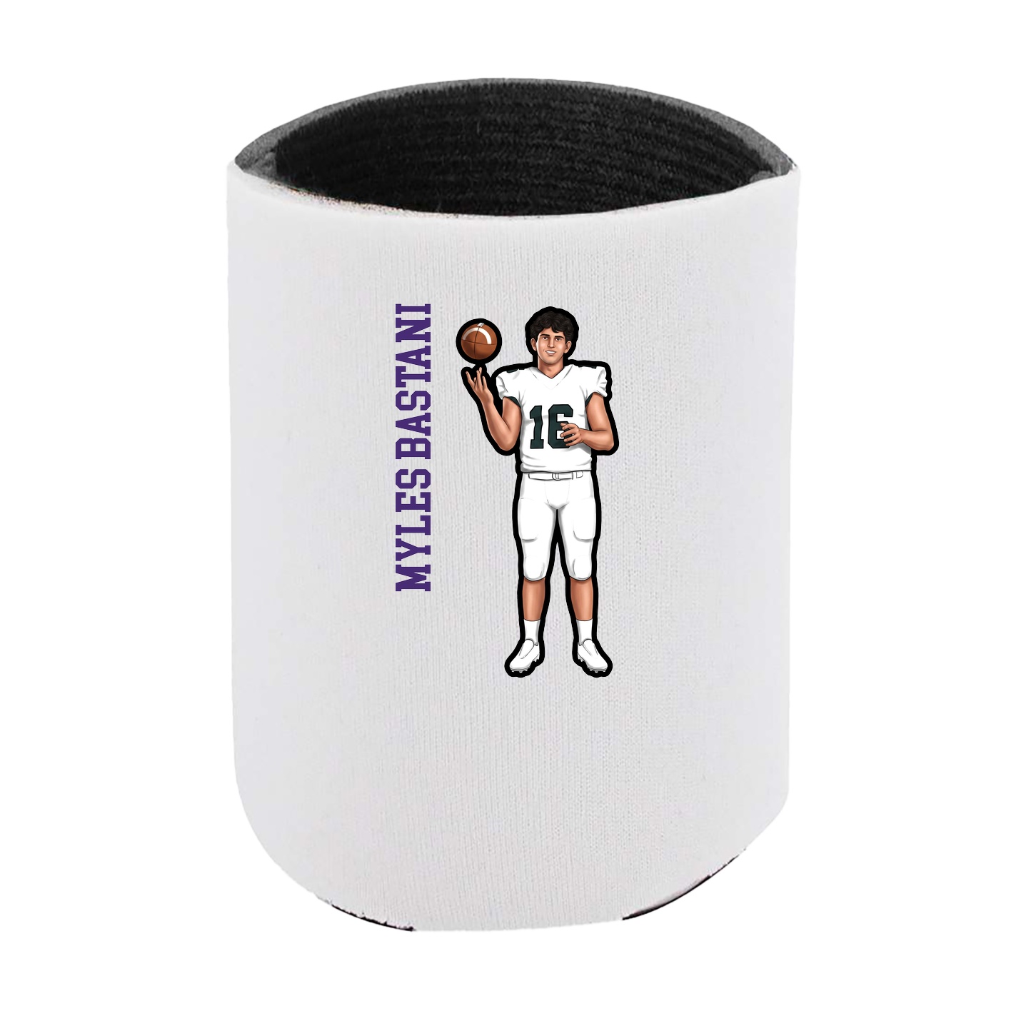 Can Holder — Name Vertical in White