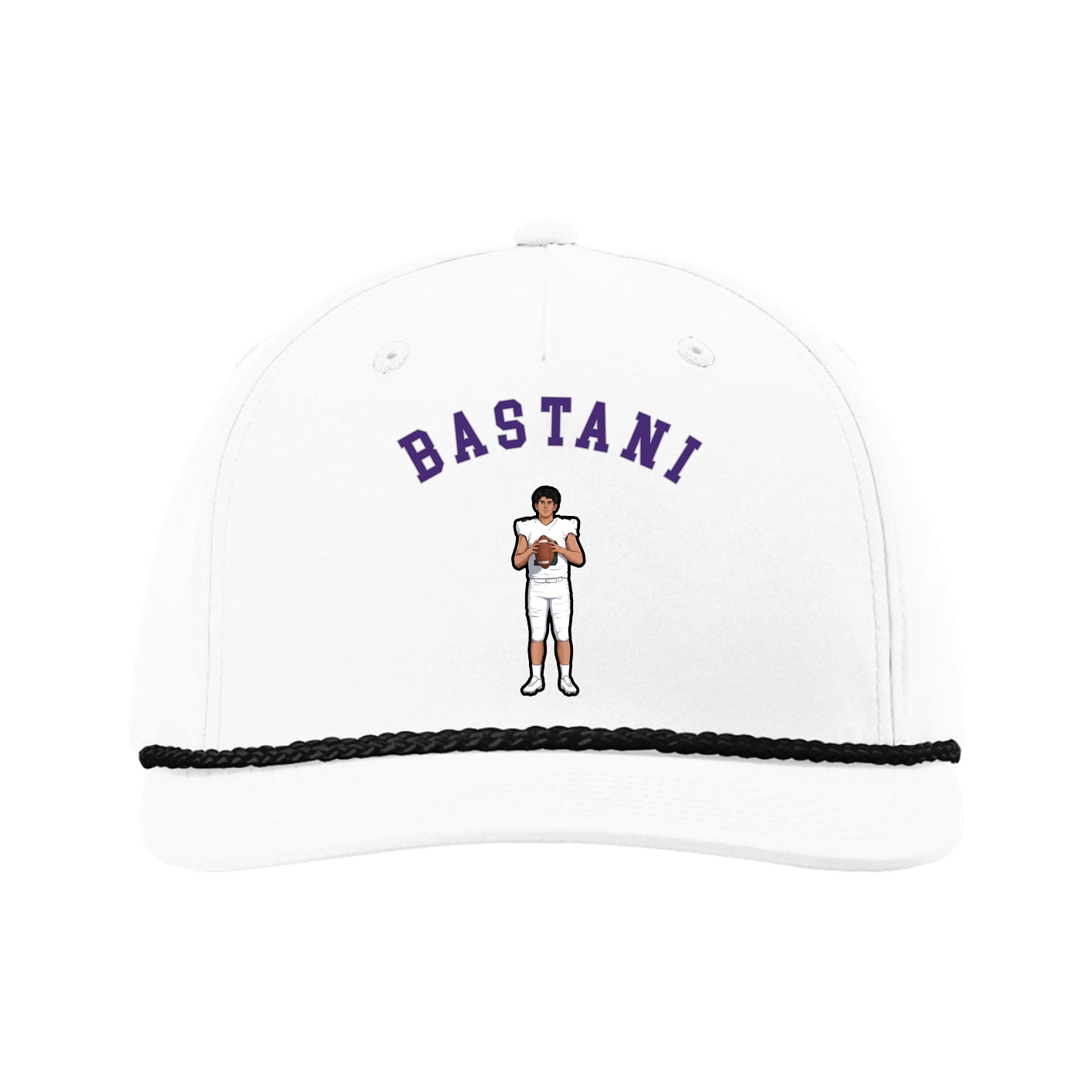 Five-Panel Classic Rope Cap — Shirsey Arch in White