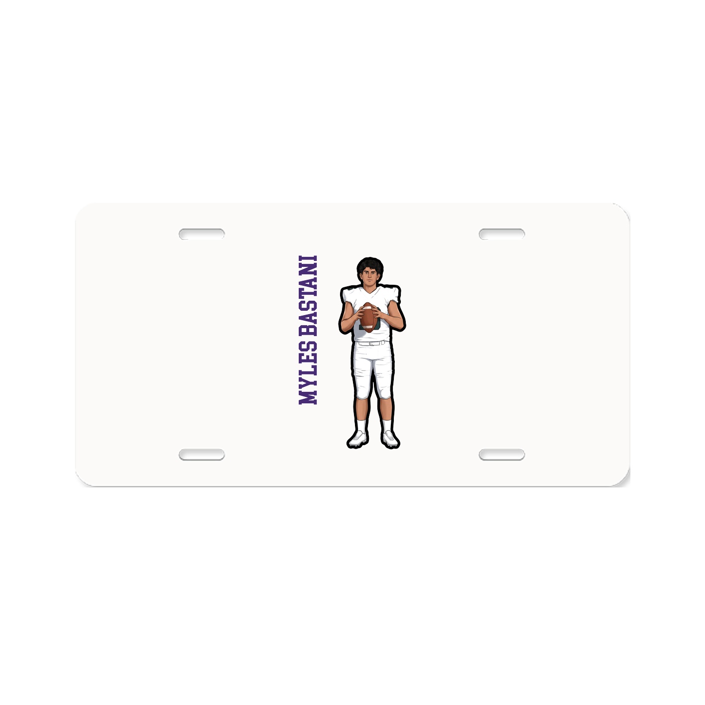 License Plate — Name Vertical in Classic