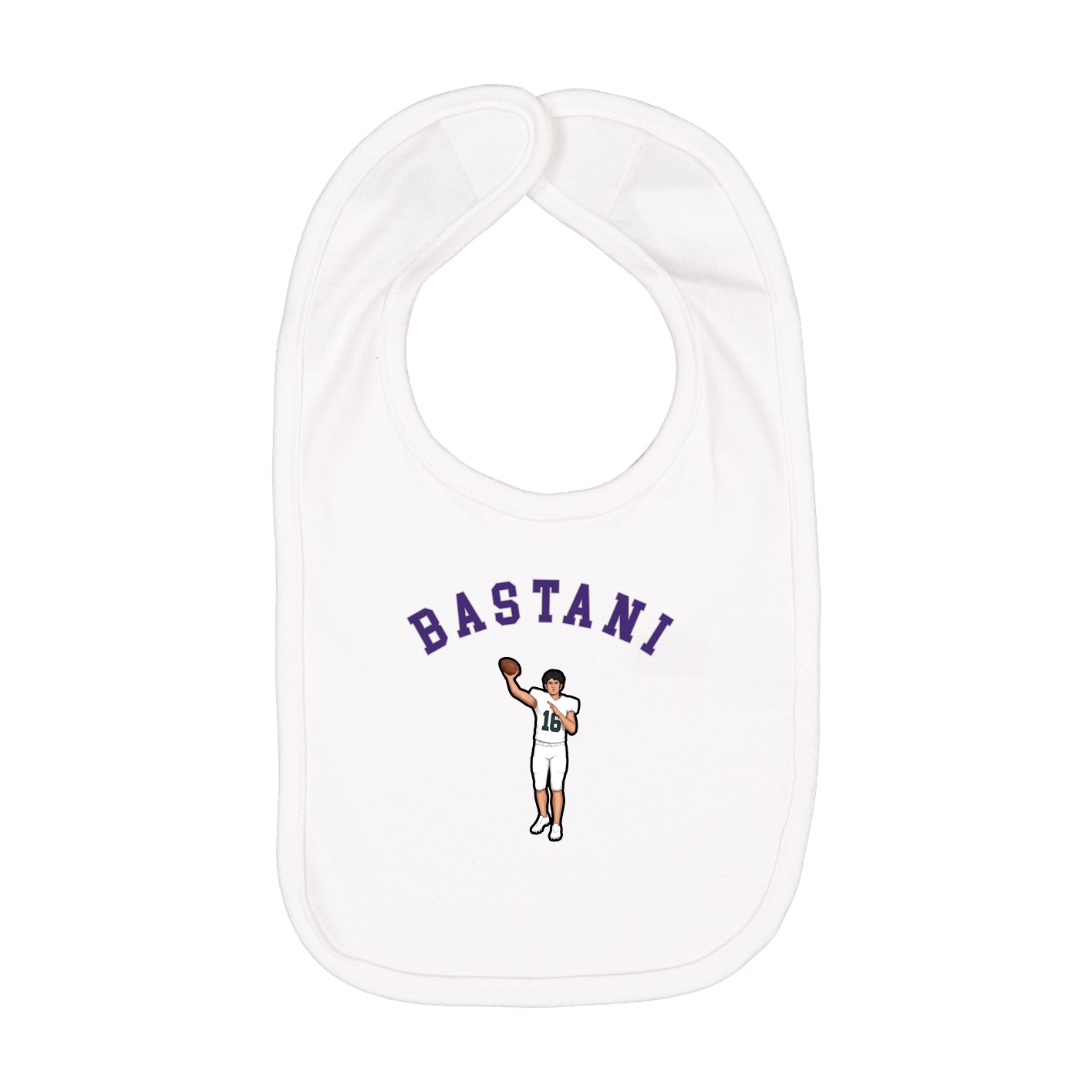Infant Bib — Shirsey Arch in White
