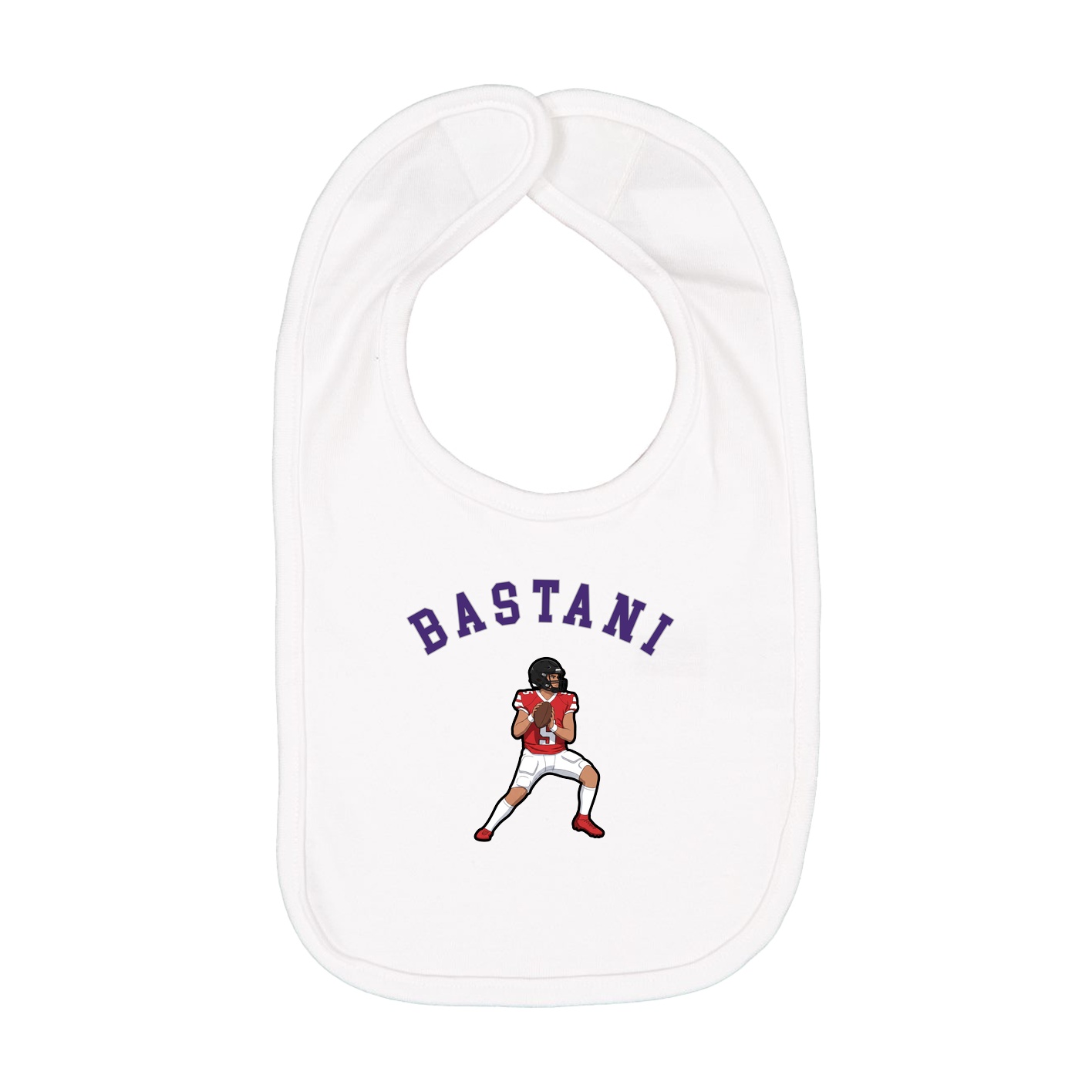 Infant Bib — Shirsey Arch in White