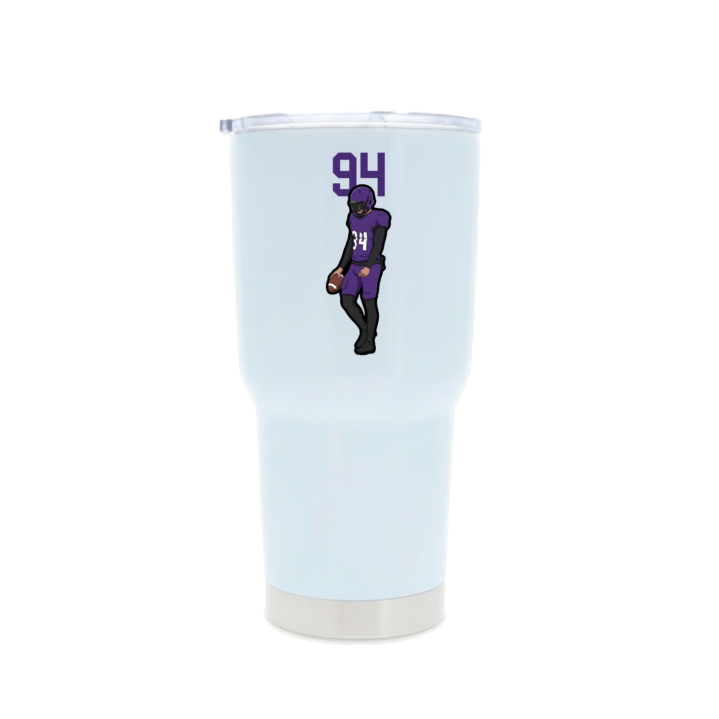 30oz Stainless Steel Tumbler — Number Top in White