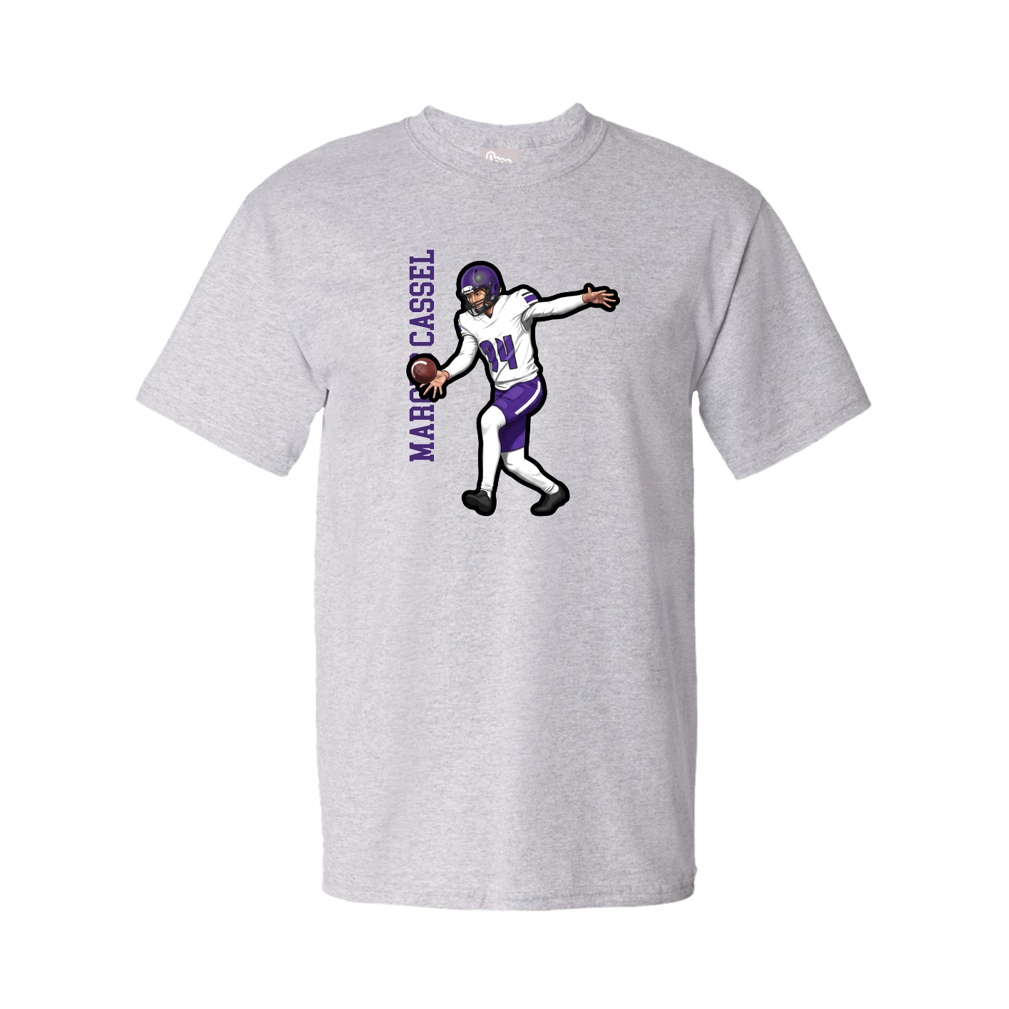 Youth Tee — Name Vertical in Grey