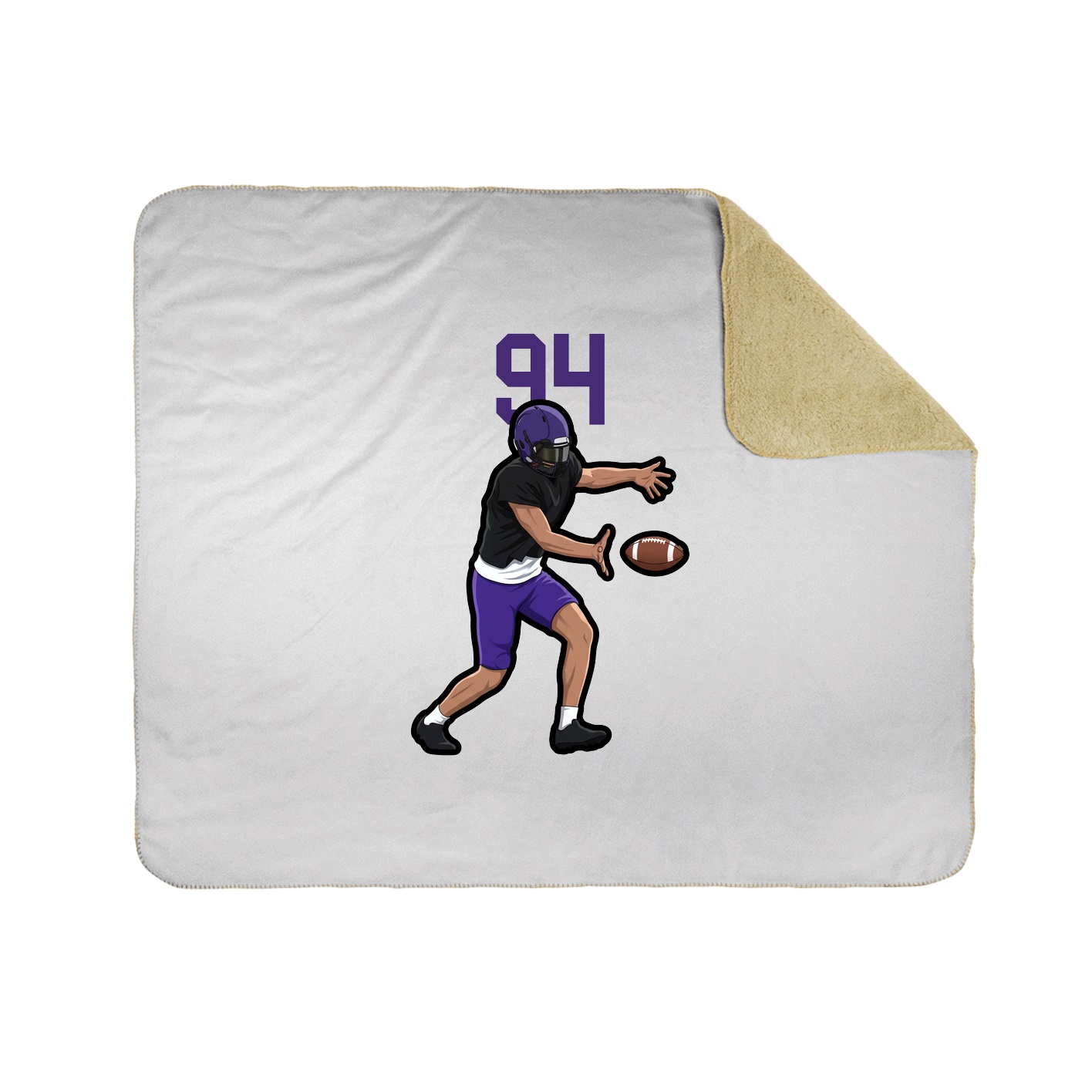 Throw Blanket — Number Top in White