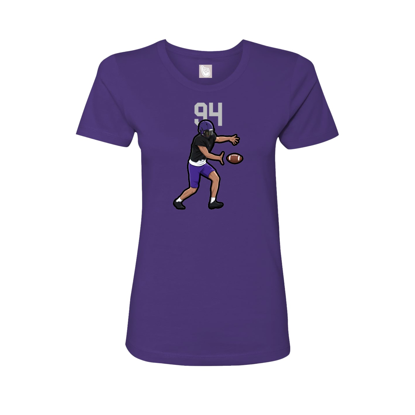 Womens Tee — Number Top in Purple