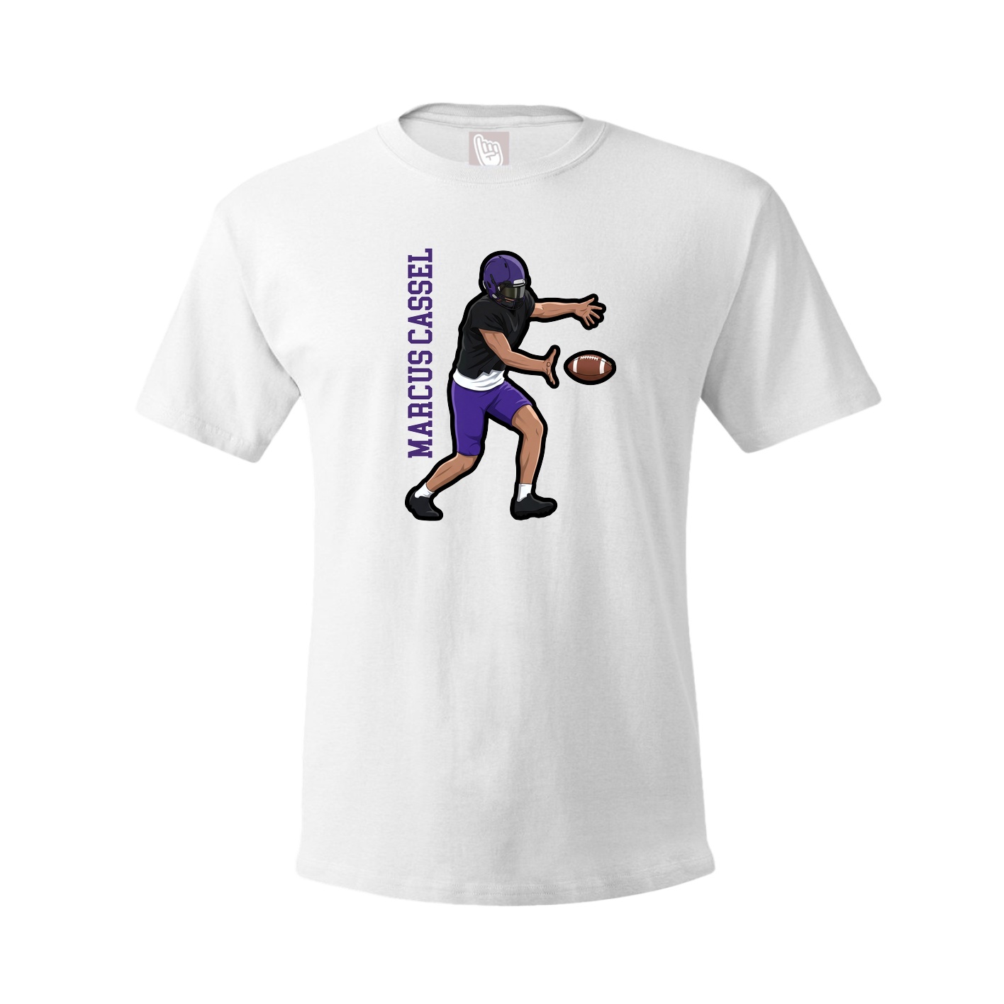 Tee — Name Vertical in White