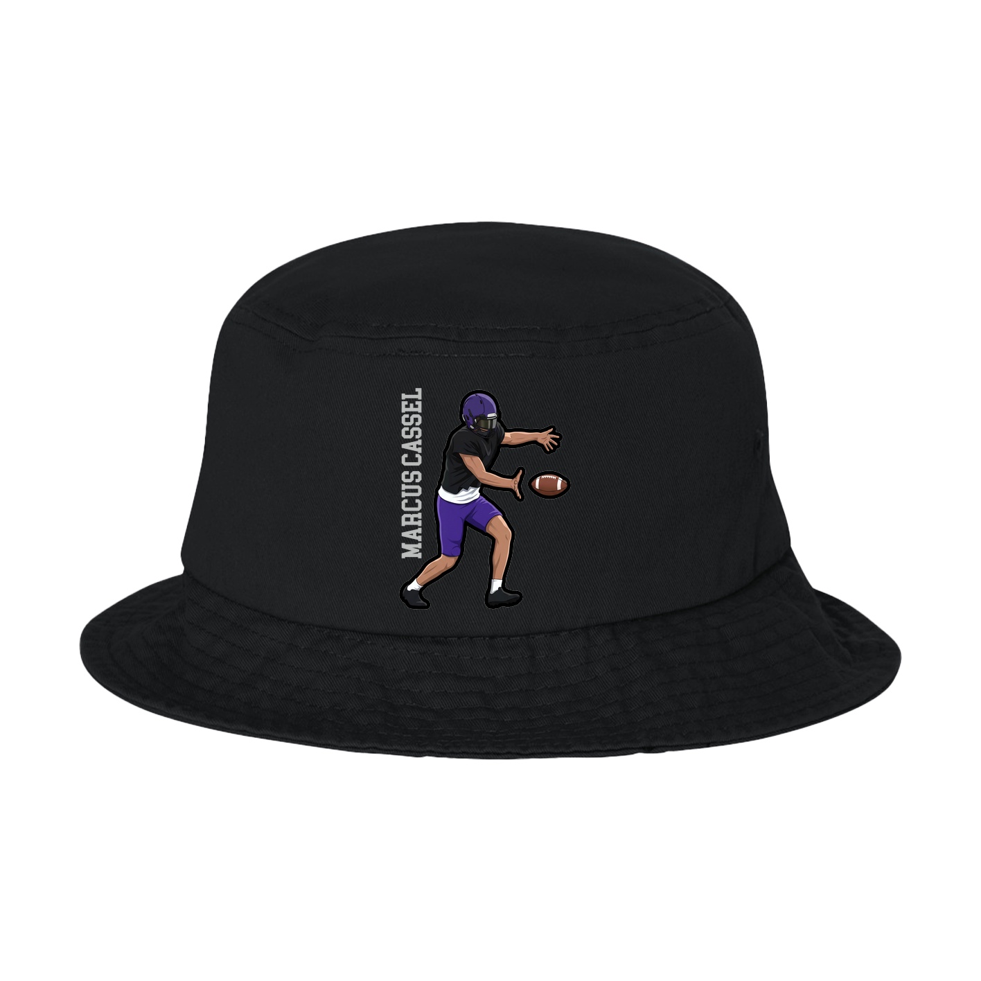Bucket Cap — Name Vertical in Black