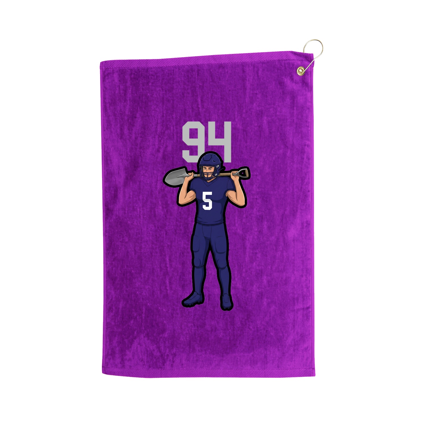 Golf Towel — Number Top in Purple
