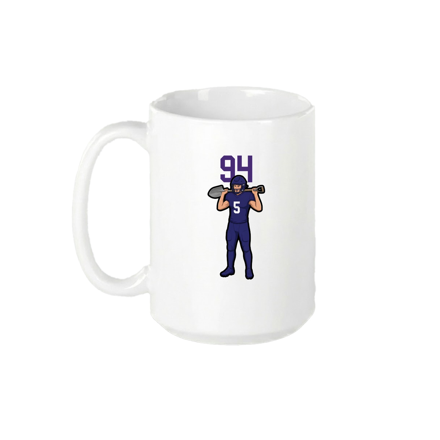 15oz Coffee Mug — Number Top in White