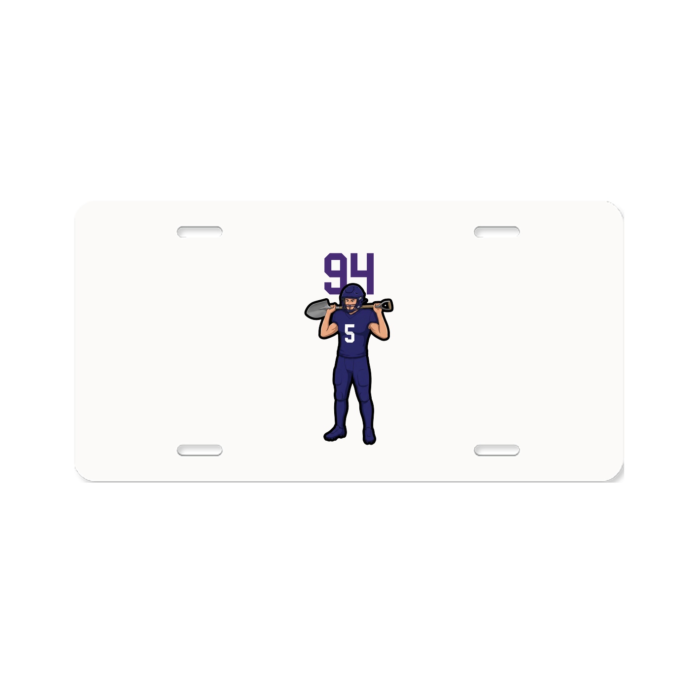 License Plate — Number Top in Classic