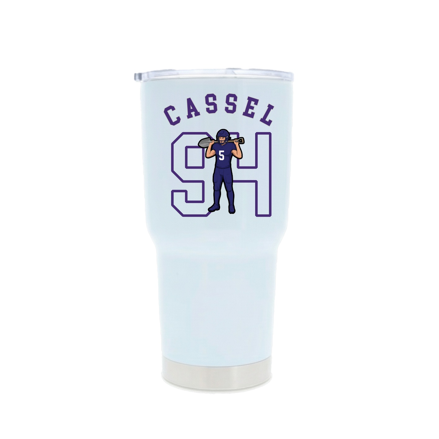30oz Stainless Steel Tumbler — Shirsey Arch in White