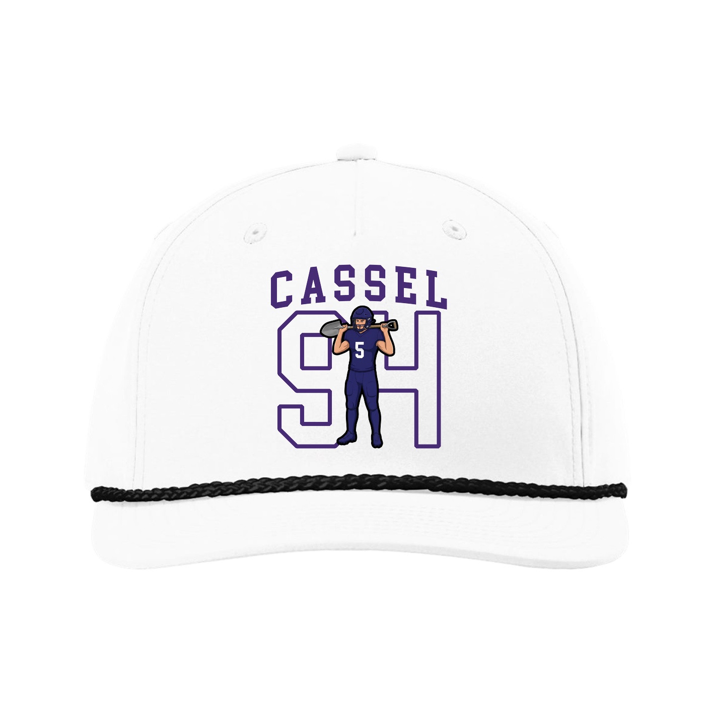 Five-Panel Classic Rope Cap — Shirsey in White