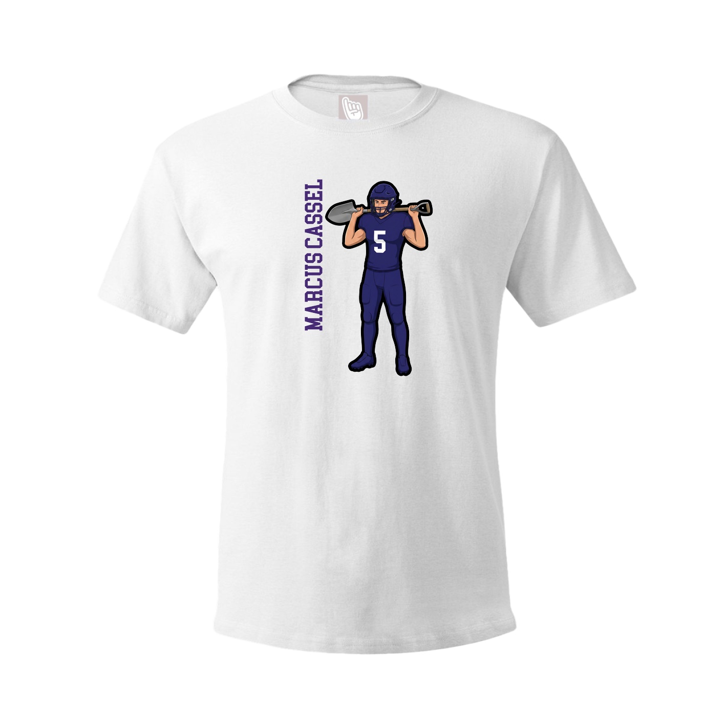 Youth Tee — Name Vertical in White