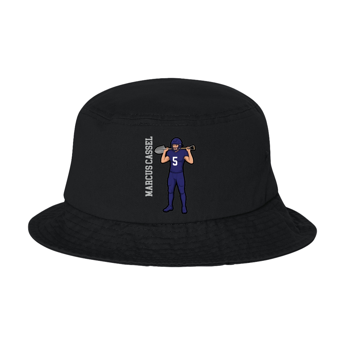 Bucket Cap — Name Vertical in Black