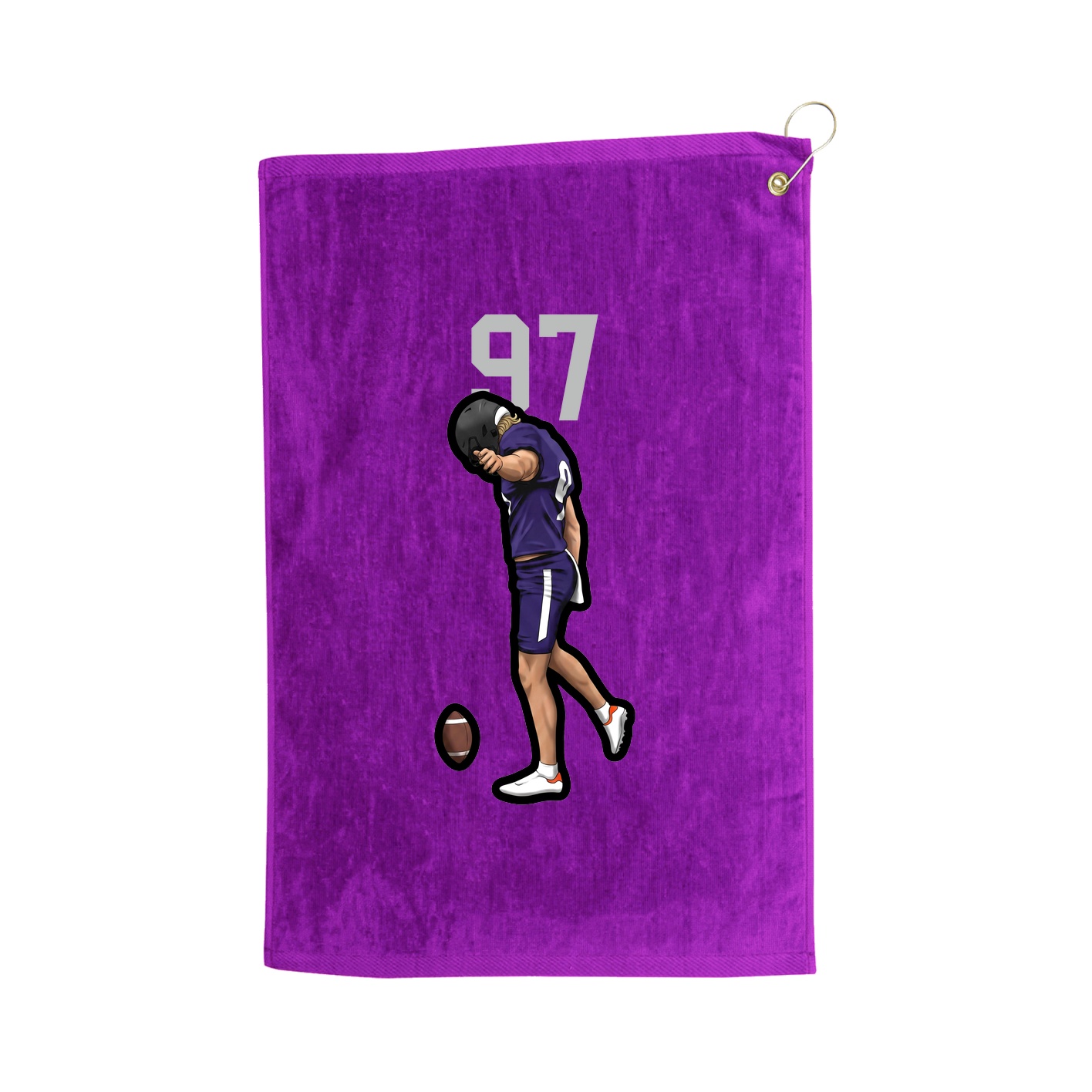 Golf Towel — Number Top in Purple