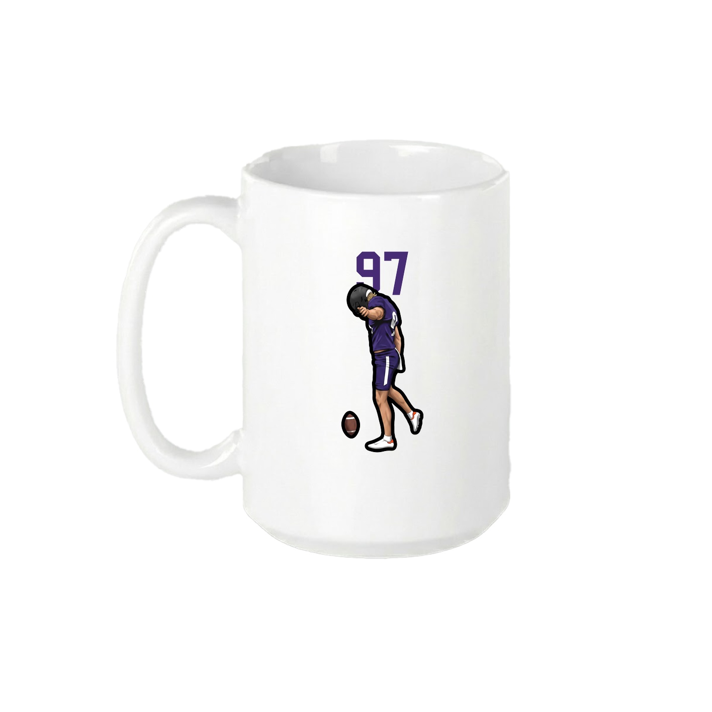 15oz Coffee Mug — Number Top in White