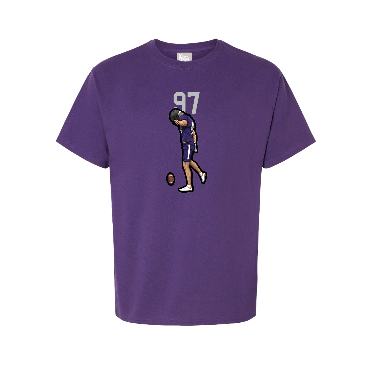 Youth Tee — Number Top in Purple