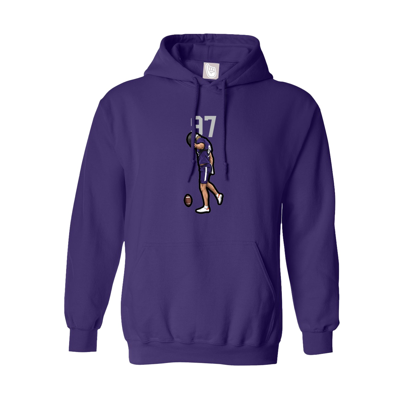 Hoodie — Number Top in Purple