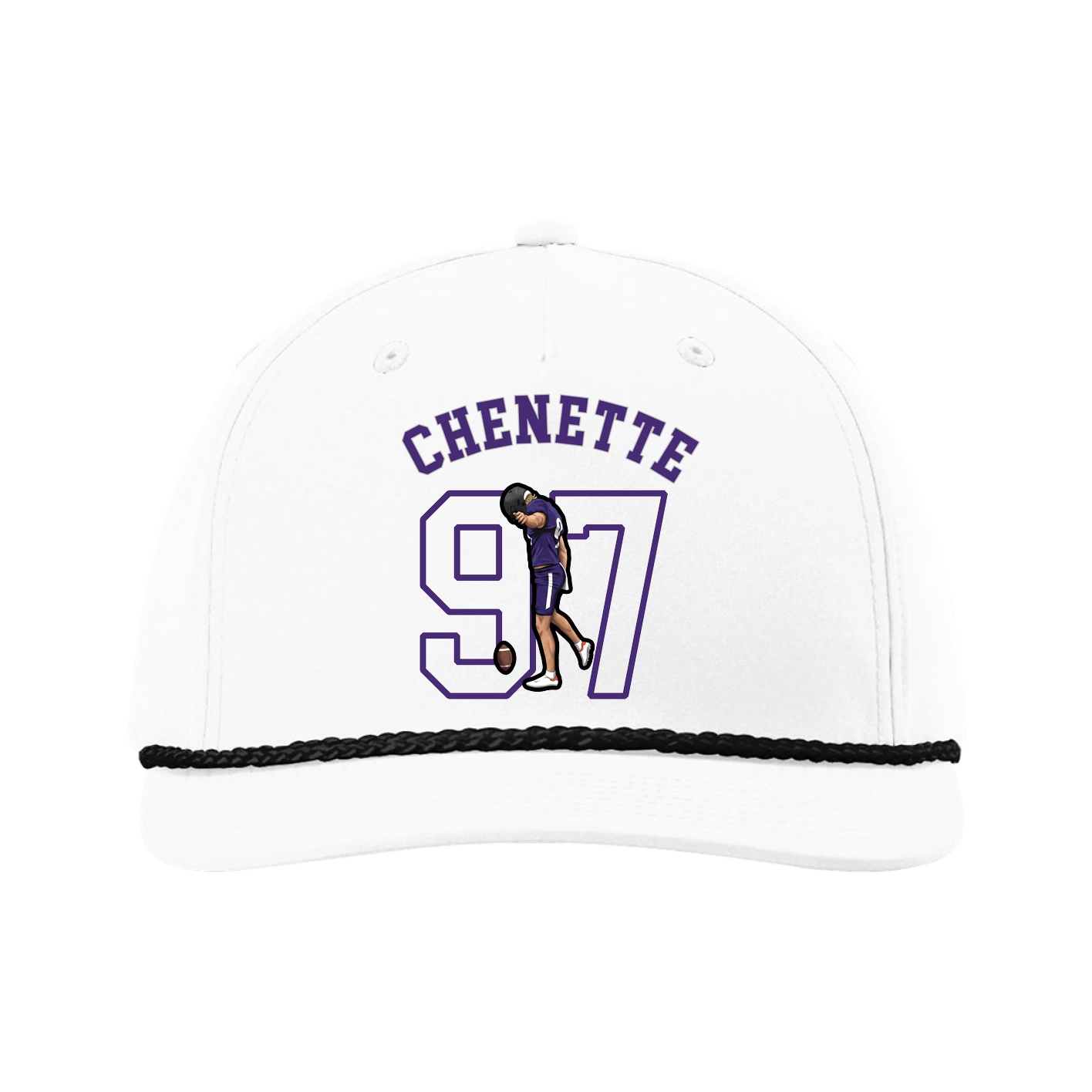 Five-Panel Classic Rope Cap — Shirsey Arch in White