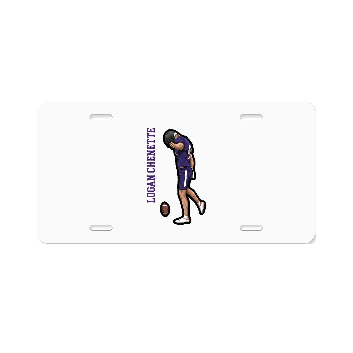 License Plate — Name Vertical in Classic