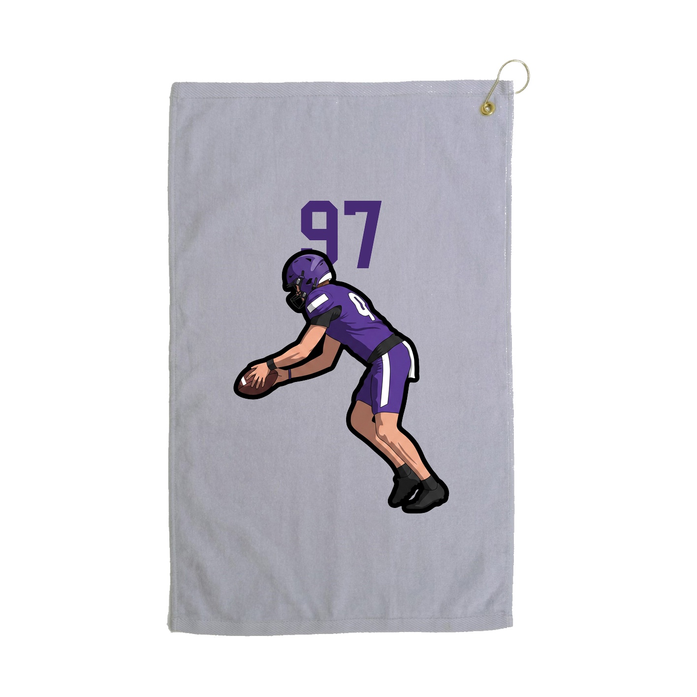 Golf Towel — Number Top in Grey