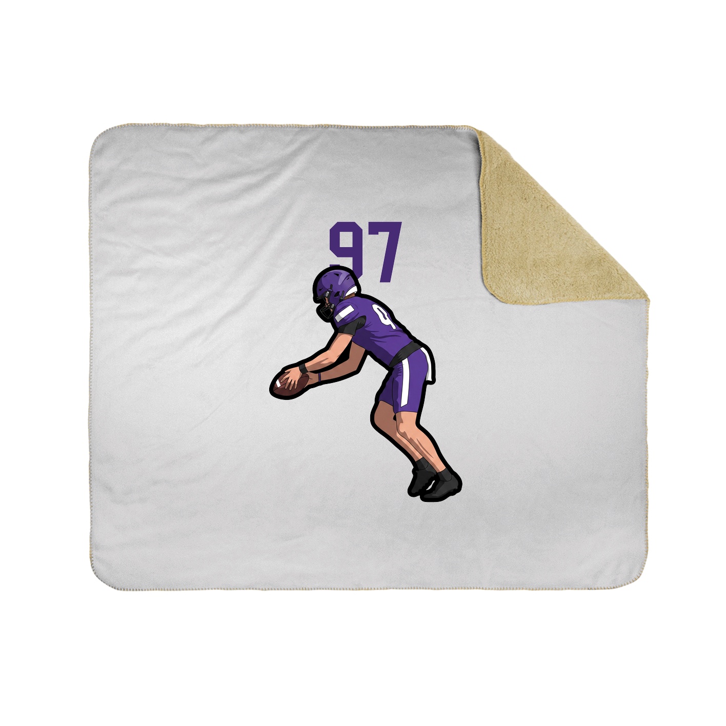 Throw Blanket — Number Top in White