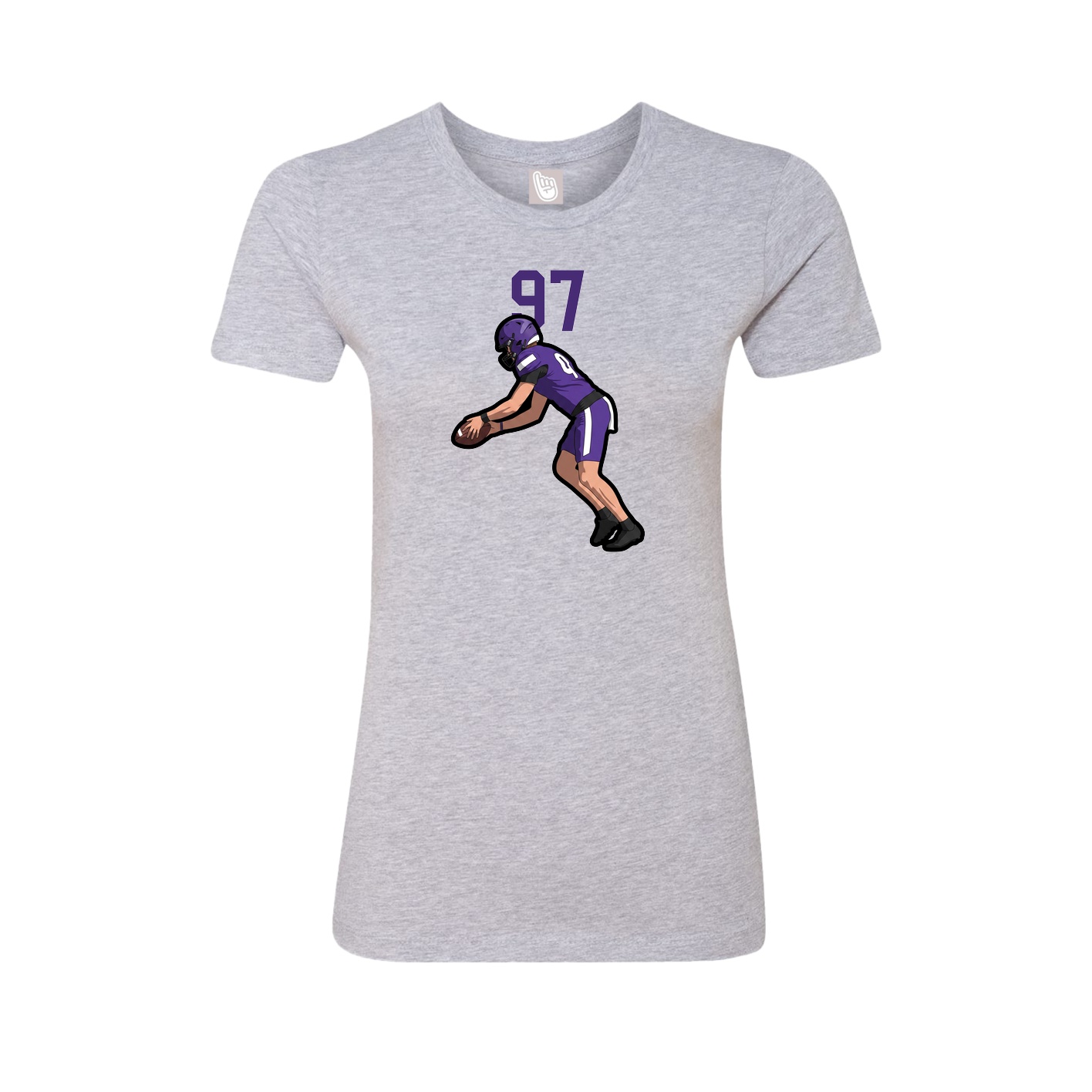 Womens Tee — Number Top in Grey