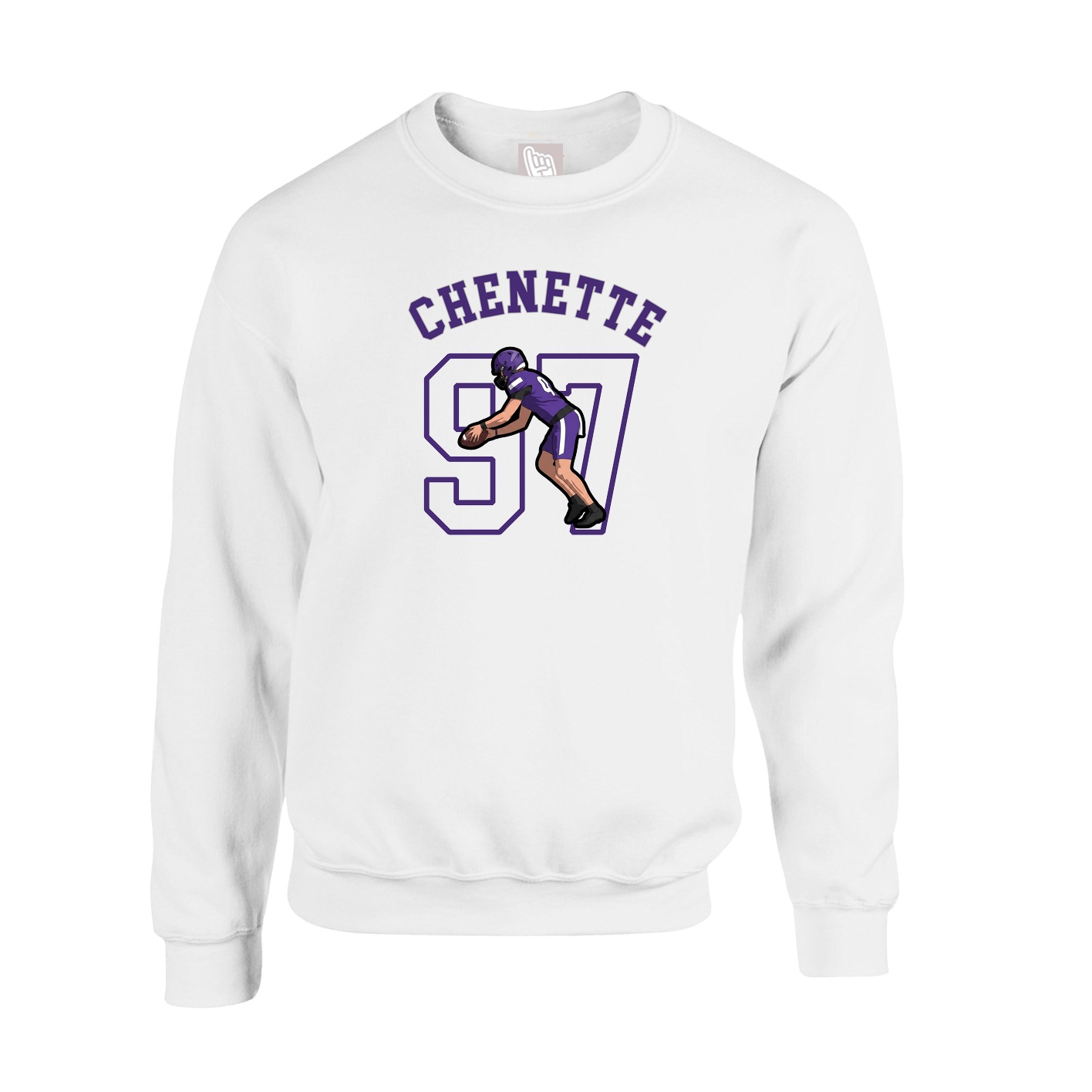 Fleece Crew — Shirsey Arch in White