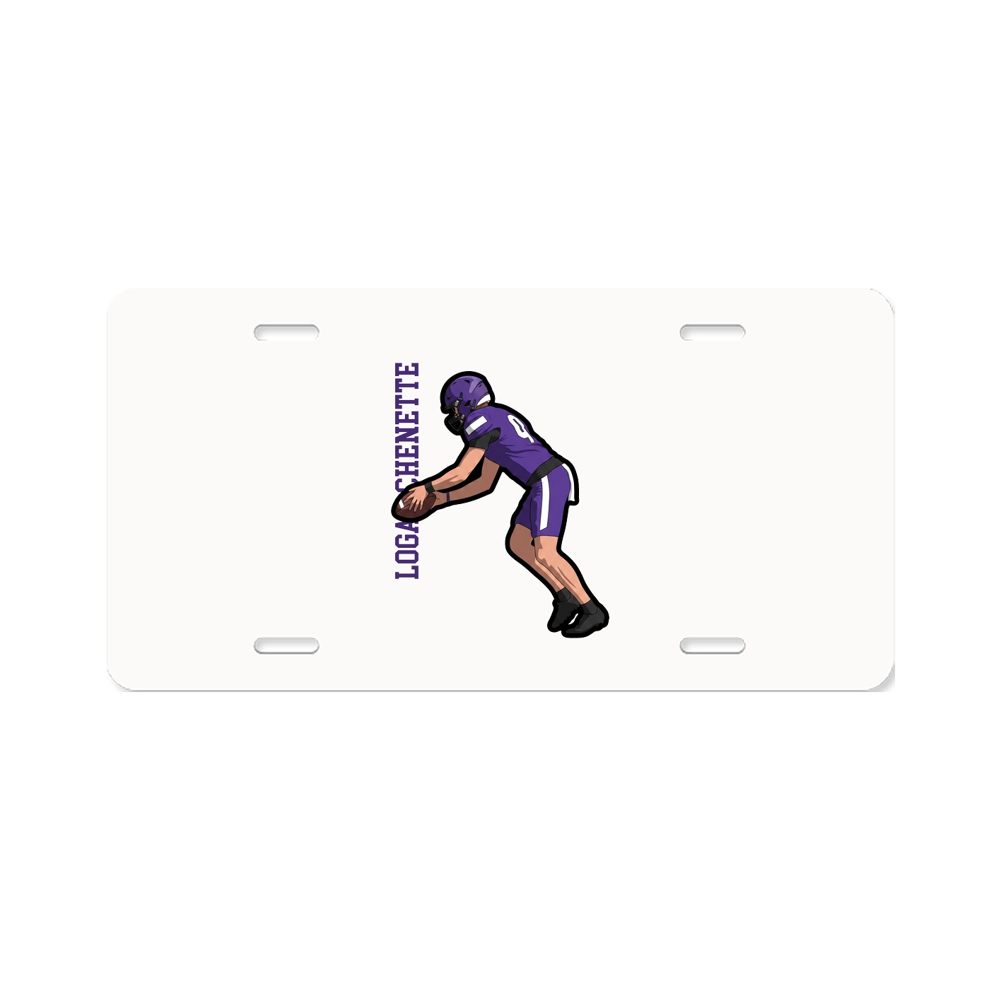 License Plate — Name Vertical in Classic